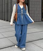 【シーピーシーエム/CPCM】のデニムビスチェセットアップ 人気、トレンドファッション・服の通販 founy(ファニー) ファッション Fashion レディースファッション Fashion for Women トップス・カットソー Cut & Sew Tops ビスチェ Bustiers & Corset Tops / Layered Bustier Style インナー Innerwear シンプル Simple, Minimal セットアップ Set-Up, Coordinated Outfit ビスチェ Bustier, Corset Top ルーズ Loose, Oversized 春 Spring thumbnail ブルー|ID: prp329100004913438 ipo3291000000036821556