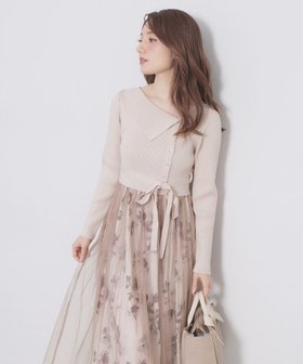 【インデックス/INDEX】のドッキングニットワンピース【洗濯機OK/抗ピル】 人気、トレンドファッション・服の通販 founy(ファニー) ファッション Fashion レディースファッション Fashion for Women ワンピース Dresses ニットワンピース Knit Dresses 軽量 Lightweight, Ultra Light チュール Tulip, Tulip Motif バランス Balance, Style Balance フィット Fit, Slim Fit フレア Flare, Flared プリーツ Pleats, Pleated ポケット Pocket, Pocket Detail リボン Ribbon, Bow エレガント 上品 Elegant |ID:prp329100004913493