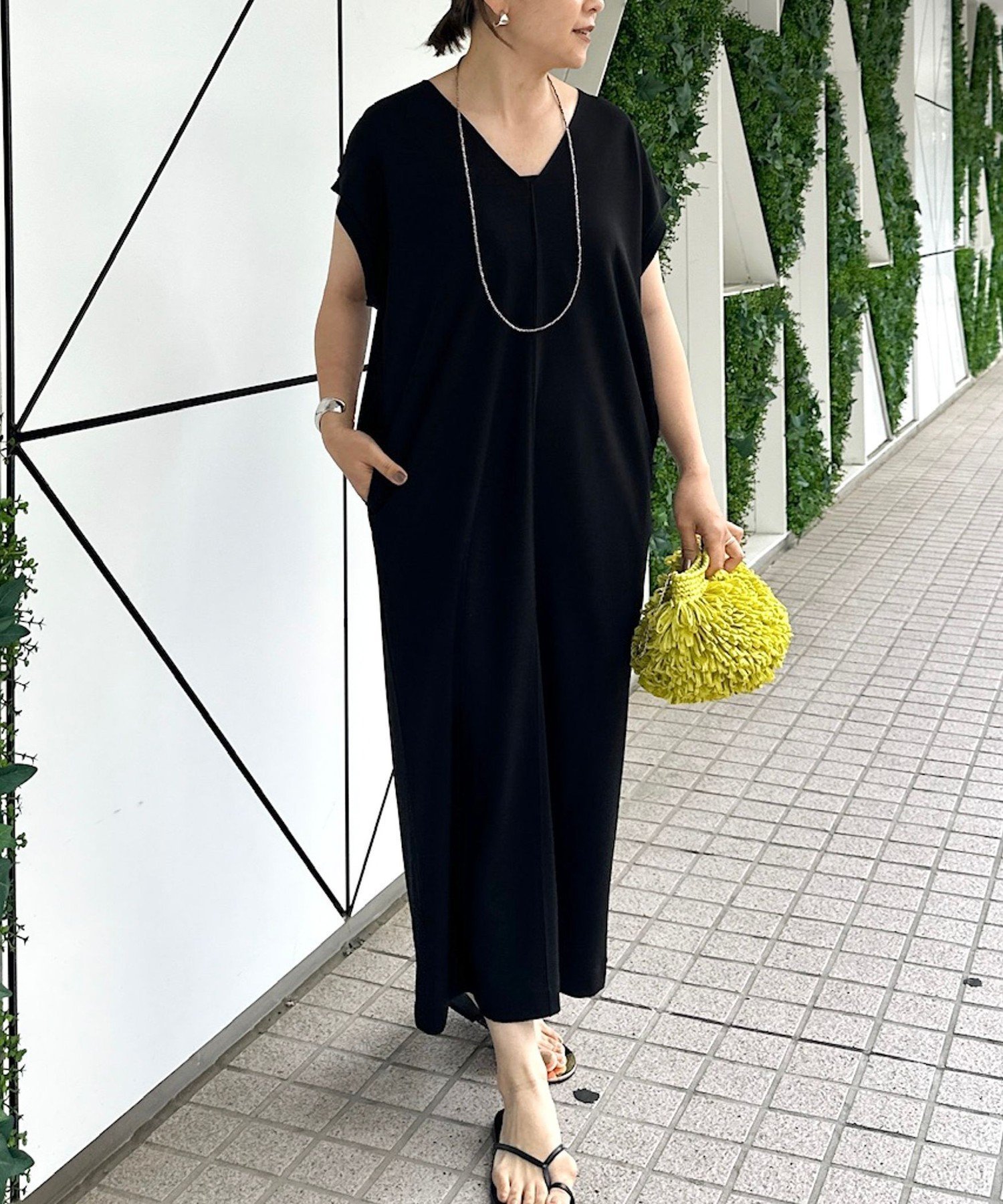 【ノーリーズ/NOLLEY'S】のウォッシャブル袖口リブマキシ丈ワンピースジョーゼットダンボール インテリア・キッズ・メンズ・レディースファッション・服の通販 founy(ファニー) 　ファッション　Fashion　レディースファッション　Fashion for Women　ワンピース　Dresses　ウォッシャブル　Machine Washable　サンダル　Sandals, Summer Shoes　ジャケット　Jacket, Outerwear　スリーブ　Sleeve, Long Sleeve / Short Sleeve　ダウン　Down, Puffer　デコルテ　Décolleté, Neckline　デニム　Denim, Jeans Material　ドレープ　Drape, Draping Fabric　ハーフ　Half, Half-Length　フレンチ　French, French Style　ポケット　Pocket, Pocket Detail　おすすめ　Recommended / Our Picks　夏　Summer　エレガント 上品　Elegant　2026年　2026　ブラック|ID: prp329100004913674 ipo3291000000036822649