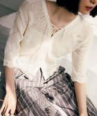【アダム エ ロペ/ADAM ET ROPE'】の【WEB限定】2wayレースアップカーディガン 人気、トレンドファッション・服の通販 founy(ファニー) ファッション Fashion レディースファッション Fashion for Women トップス・カットソー Cut & Sew Tops カーディガン・羽織り Layered Style Cardigans カーディガン Cardigan, Knitwear スカラップ Scallop, Scalloped Edge デニム Denim, Jeans Material ポケット Pocket, Pocket Detail レース Lace, Lace Fabric ワイド Wide, Wide Fit おすすめ Recommended / Our Picks 2026年 2026 thumbnail オフホワイト(15)|ID: prp329100004913793 ipo3291000000036823182