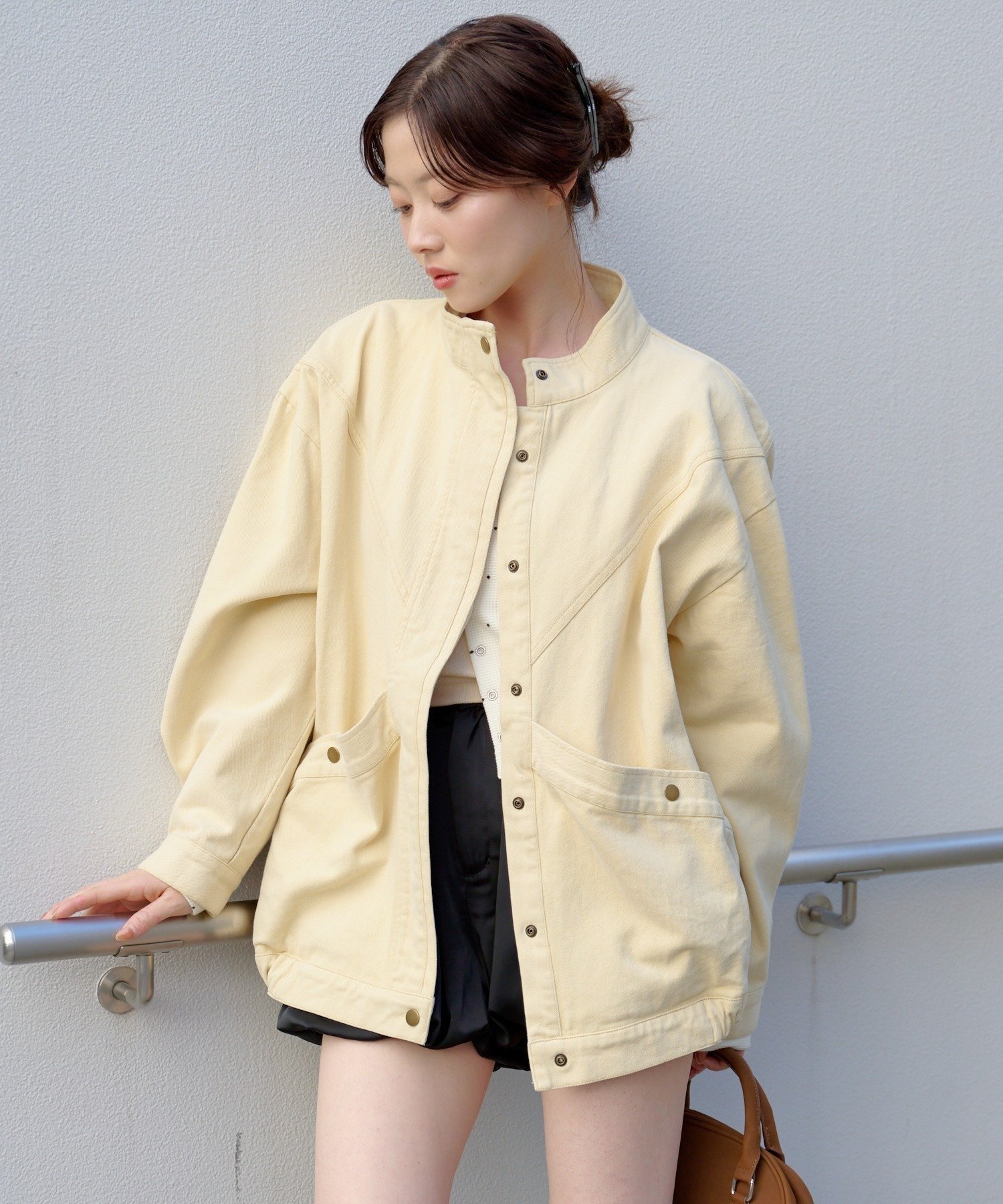 【パルグループ/PAL GROUP】の【Kastane】【ティペット付き】カラーツイルレース付きジャケット インテリア・キッズ・メンズ・レディースファッション・服の通販 founy(ファニー) ファッション Fashion レディースファッション Fashion for Women アウター Coat / Outerwear Collection レディースジャケット・軽アウター Jackets 2026年 2026 ガーリー Girly, Feminine Style シンプル Simple, Minimal ジャケット Jacket, Outerwear ポケット Pocket, Pocket Detail イエロー|ID: prp329100004913817 ipo3291000000036823286