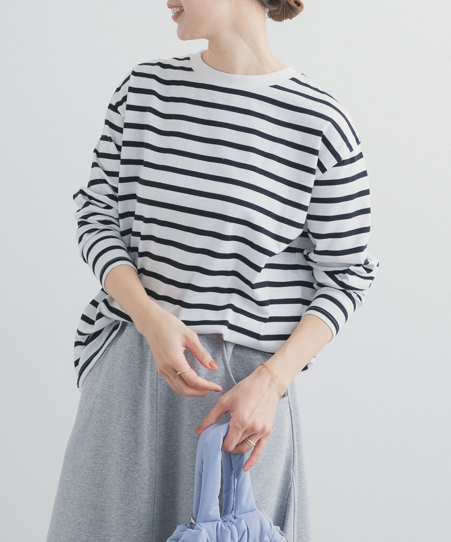 【アーバンリサーチ ドアーズ/URBAN RESEARCH DOORS】のボーダーワイドプルオーバー インテリア・キッズ・メンズ・レディースファッション・服の通販 founy(ファニー) ファッション Fashion レディースファッション Fashion for Women トップス・カットソー Cut & Sew Tops カジュアルプルオーバー・ニットトップス Pullovers & Knit Tops / Casual Pullovers 2026年 2026 カットソー Cut and Sewn Top カーディガン Cardigan, Knitwear ジャケット Jacket, Outerwear スマート Smart, Elegant デニム Denim, Jeans Material ボーダー Border, Stripe ロング Long, Long-Length 夏 Summer 春 Spring S/S・春夏 SS, Spring/Summer, Warm Season ブラック|ID: prp329100004913907 ipo3291000000036823725