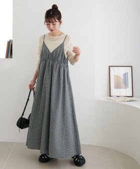 【ディスコート/Discoat】の【WEB限定 】チェックキャミワンピース 人気、トレンドファッション・服の通販 founy(ファニー) ファッション Fashion レディースファッション Fashion for Women ワンピース Dresses キャミソールワンピース Camisole Dresses |ID:prp329100004913984