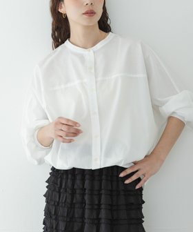 【サニーレーベル/Sonny Label / URBAN RESEARCH】の『WEB限定』フロントタックバンドカラーシャツ 人気、トレンドファッション・服の通販 founy(ファニー) ファッション Fashion レディースファッション Fashion for Women トップス・カットソー Cut & Sew Tops シャツ・ブラウス・オフィスカジュアル Elegant Blouses & Button-Ups 2026年 2026 おすすめ Recommended / Our Picks バランス Balance, Style Balance ワイド Wide, Wide Fit 夏 Summer S/S・春夏 SS, Spring/Summer, Warm Season |ID:prp329100004915075