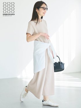 【コカ/COCA】の【速乾/しわになりにくい】エンボス半袖マキシワンピース 人気、トレンドファッション・服の通販 founy(ファニー) ファッション Fashion レディースファッション Fashion for Women ワンピース Dresses マキシ丈ワンピース・ロングドレス Maxi Dresses / Long One-Pieces シンプル Simple, Minimal スウェット / スエット Sweatshirt, Sweatwear ストレッチ Stretch, Stretchy Fabric 定番 Standard, Basic Item ポケット Pocket, Pocket Detail 半袖 Short Sleeve, Half Sleeve マキシ Maxi, Full Length 無地 Plain, Solid Color 楽ちん Easy Fit, Comfortable 旅行 Travel 2026年 2026 |ID:prp329100004915213