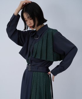 【ハレ/HARE】のジャガードアシメプリーツシャツ 人気、トレンドファッション・服の通販 founy(ファニー) ファッション Fashion レディースファッション Fashion for Women トップス・カットソー Cut & Sew Tops シャツ・ブラウス・オフィスカジュアル Elegant Blouses & Button-Ups おすすめ Recommended / Our Picks アシンメトリー Asymmetrical Style ウェーブ Wavy Pattern クール Cool, Chic ストレート Straight, Straight Cut プリーツ Pleats, Pleated リブニット Rib Knit, Ribbed Knit エレガント 上品 Elegant 切替 Switching, Contrast Panel |ID:prp329100004915764