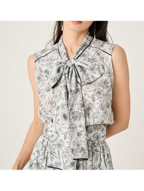 【フレイ アイディー/FRAY I.D】の【FRAY I.D MADE WITH LIBERTY FABRIC】ボウタイブラウス/ウォッシャブル 人気、トレンドファッション・服の通販 founy(ファニー) ファッション Fashion レディースファッション Fashion for Women トップス・カットソー Cut & Sew Tops シャツ・ブラウス・オフィスカジュアル Elegant Blouses & Button-Ups ウォッシャブル Machine Washable クラシカル Classical, Vintage-Inspired ジャケット Jacket, Outerwear スキッパー Skipper, Open Collar スマート Smart, Elegant セットアップ Set-Up, Coordinated Outfit チューリップ Tube, Tube Top フレア Flare, Flared プリント Print, Printed Pattern ボタニカル Botanical, Floral Pattern 別注 Limited Edition, Custom Order 日本製 Made In Japan エレガント 上品 Elegant |ID:prp329100004915766