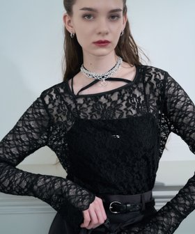 【ハレ/HARE】の【CEREMONY LADIES】2WAYレースタイトトップス 人気、トレンドファッション・服の通販 founy(ファニー) ファッション Fashion レディースファッション Fashion for Women トップス・カットソー Cut & Sew Tops おすすめ Recommended / Our Picks デニム Denim, Jeans Material フェミニン Feminine, Girly フラワー Flower, Floral フレア Flare, Flared レース Lace, Lace Fabric ワイド Wide, Wide Fit エレガント 上品 Elegant 結婚式 Wedding |ID:prp329100004915817