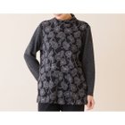【ミゼール/MISSEL】の【洗える・アンサンブル可・3L/4Lサイズあり】ソフトニット花柄カットソー ブラック|ID: prp329100004915826 ipo3291000000036847259