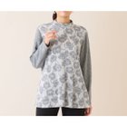 【ミゼール/MISSEL】の【洗える・アンサンブル可・3L/4Lサイズあり】ソフトニット花柄カットソー グレー|ID: prp329100004915826 ipo3291000000036847262