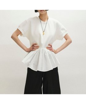 【アダム エ ロペ/ADAM ET ROPE'】のペプラムスウェット 人気、トレンドファッション・服の通販 founy(ファニー) ファッション Fashion レディースファッション Fashion for Women トップス・カットソー Cut & Sew Tops レディースパーカー・カジュアルフーディー Casual Hoodies & Sweatshirts スウェット・クルーネックトップス Sweatshirts & Crewnecks / Relaxed Fit Sweat Tops 春 Spring カットソー Cut and Sewn Top シンプル Simple, Minimal ドッキング Docking, Mixed Material バランス Balance, Style Balance ペプラム Peplum, Flared Hem ボトム Bottoms, Lower Wear ワイド Wide, Wide Fit S/S・春夏 SS, Spring/Summer, Warm Season 夏 Summer エレガント 上品 Elegant 2025年 2025 2025春夏・S/S Spring/Summer 2025 SS25 |ID:prp329100004915829