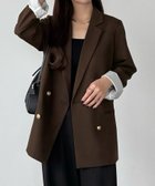 【ジュノア/JUNOAH】のcallautia テーラードジャケット 人気、トレンドファッション・服の通販 founy(ファニー) ファッション Fashion レディースファッション Fashion for Women アウター Coat / Outerwear Collection レディースジャケット・軽アウター Jackets テーラードジャケット / 通勤・きれいめスタイル Tailored Jackets & Blazers thumbnail ダークブラウン|ID: prp329100004915894 ipo3291000000036848519