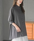 【アールピーエス/rps】のBACKプリーツ7分袖ブラウスチュニック 人気、トレンドファッション・服の通販 founy(ファニー) ファッション Fashion レディースファッション Fashion for Women トップス・カットソー Cut & Sew Tops シャツ・ブラウス・オフィスカジュアル Elegant Blouses & Button-Ups コンパクト Compact, Small Size チュニック Tunic, Long Top プリーツ Pleats, Pleated thumbnail チャコールグレー|ID: prp329100004916018 ipo3291000000036850033