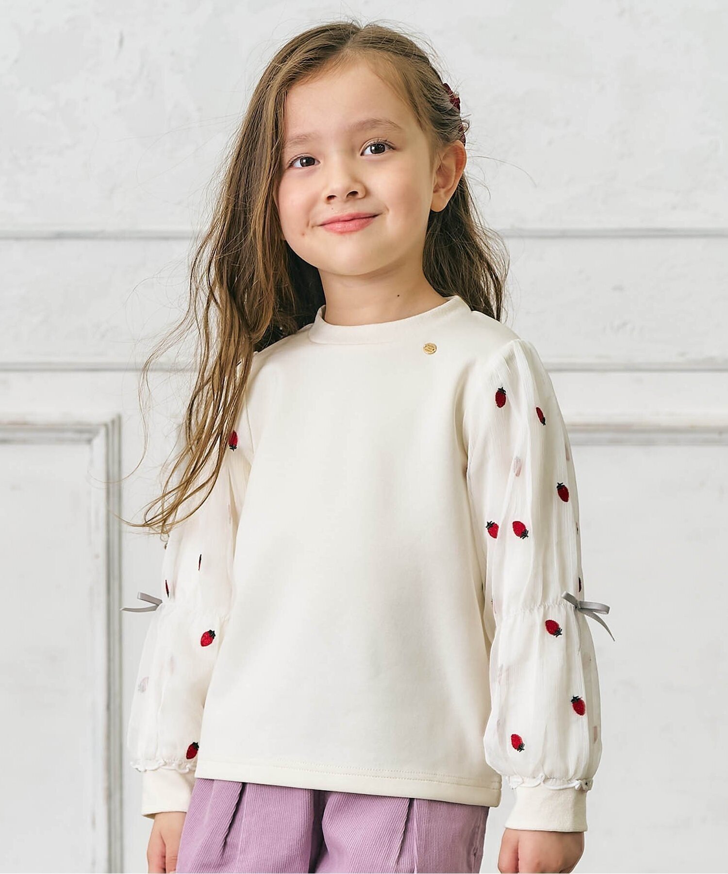 【エフオー オンラインストア/F.O.Online Store / KIDS】のWEB限定 3柄シアースリーブトップス 人気、トレンドファッション・服の通販 founy(ファニー) 　ファッション　Fashion　キッズファッション　Fashion for Kids　トップス・カットソー　Cut & Sew Tops　長袖　Long Sleeve, Full Sleeve　 other-1|ID: prp329100004917449 ipo3291000000036874330