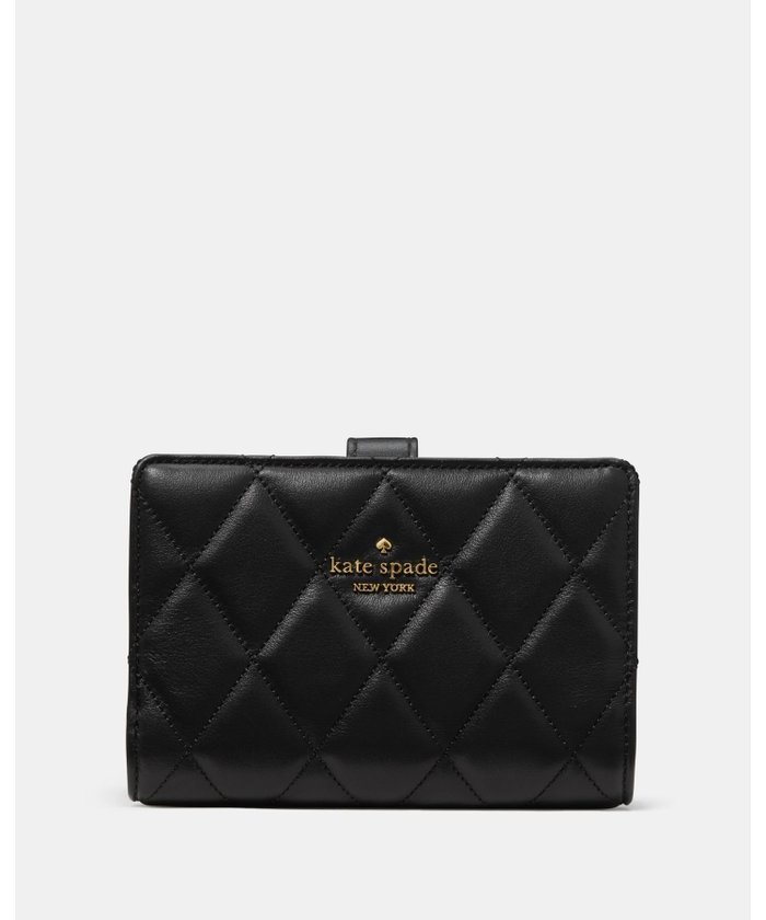 【ケイト スペード ニューヨーク/kate spade NEW YORK】のキルテッド ミディアム バイフォールド ウォレット インテリア・キッズ・メンズ・レディースファッション・服の通販 founy(ファニー) https://founy.com/ ファッション Fashion レディースファッション Fashion for Women ウォレット Wallet キルティング Quilted, Quilting コンパクト Compact, Small Size センター Center, Center Line エレガント 上品 Elegant |ID: prp329100004917459 ipo3291000000036874445
