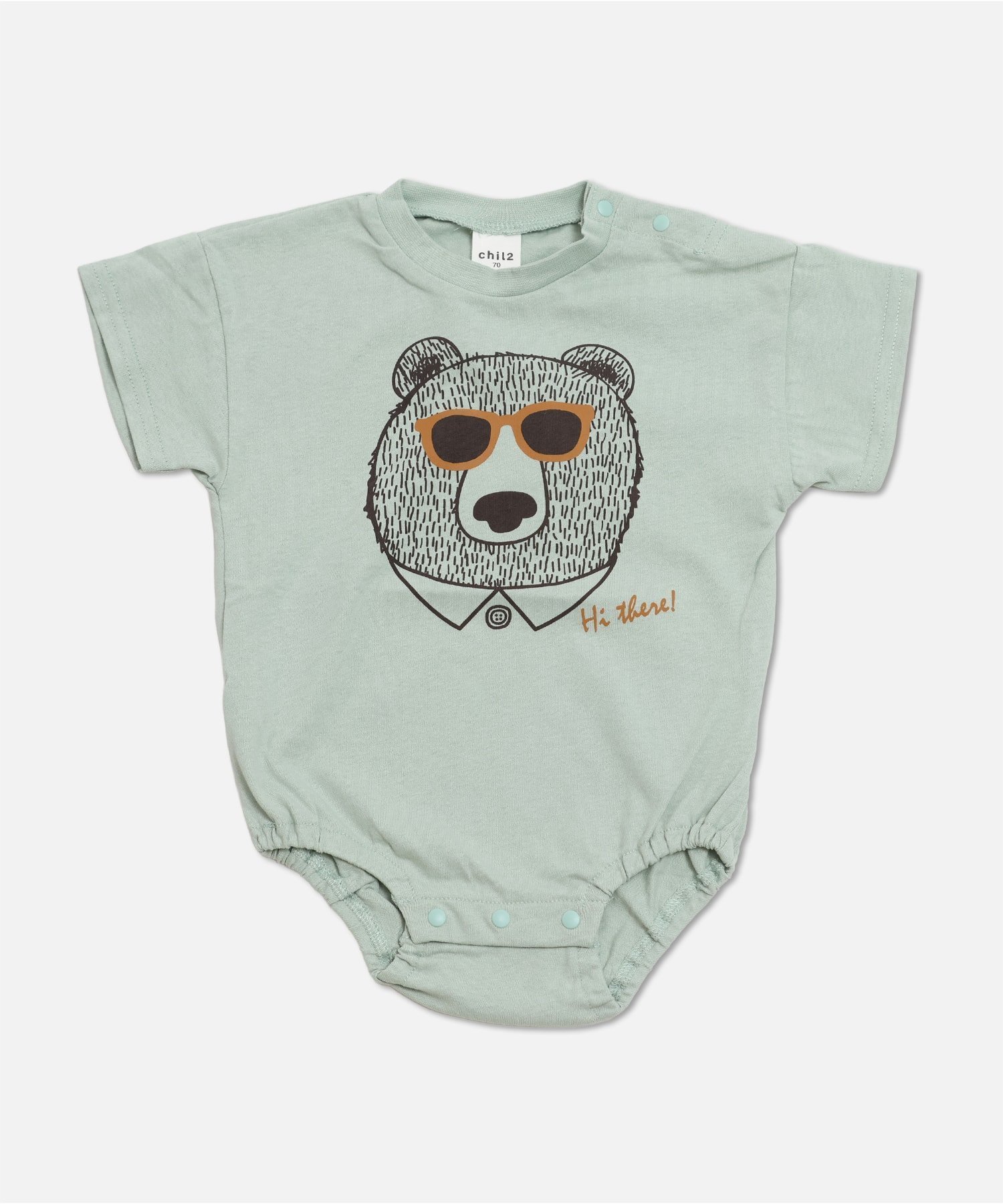 【チルツー/chil2 / KIDS】のプリント半袖ロンパース インテリア・キッズ・メンズ・レディースファッション・服の通販 founy(ファニー) 　ファッション　Fashion　キッズファッション　Fashion for Kids　プリント　Print, Printed Pattern　ロンパース　Romper, Jumpsuit　半袖　Short Sleeve, Half Sleeve　Cくま/ミント|ID: prp329100004918077 ipo3291000000036888905