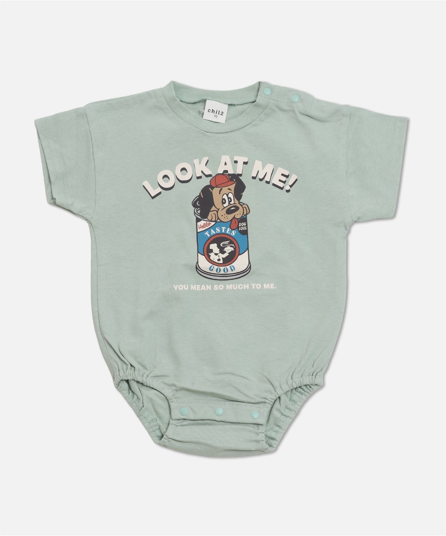 【チルツー/chil2 / KIDS】のプリント半袖ロンパース インテリア・キッズ・メンズ・レディースファッション・服の通販 founy(ファニー) 　ファッション　Fashion　キッズファッション　Fashion for Kids　プリント　Print, Printed Pattern　ロンパース　Romper, Jumpsuit　半袖　Short Sleeve, Half Sleeve　Fアメカジいぬ/ミント|ID: prp329100004918077 ipo3291000000036888908