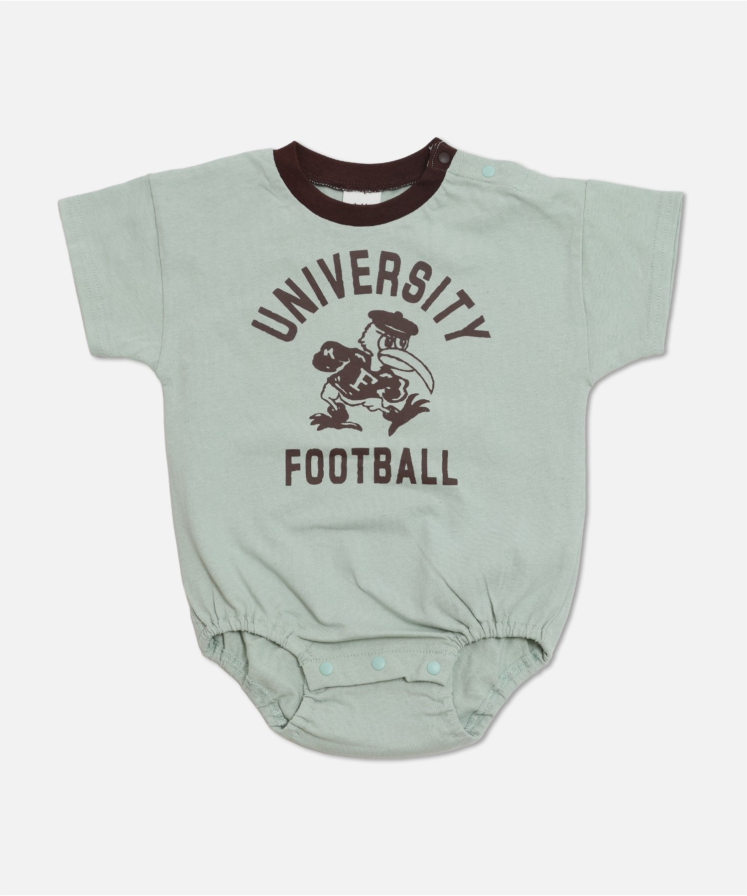 【チルツー/chil2 / KIDS】のプリント半袖ロンパース インテリア・キッズ・メンズ・レディースファッション・服の通販 founy(ファニー) 　ファッション　Fashion　キッズファッション　Fashion for Kids　プリント　Print, Printed Pattern　ロンパース　Romper, Jumpsuit　半袖　Short Sleeve, Half Sleeve　Lフットボール/ミント|ID: prp329100004918077 ipo3291000000036888914