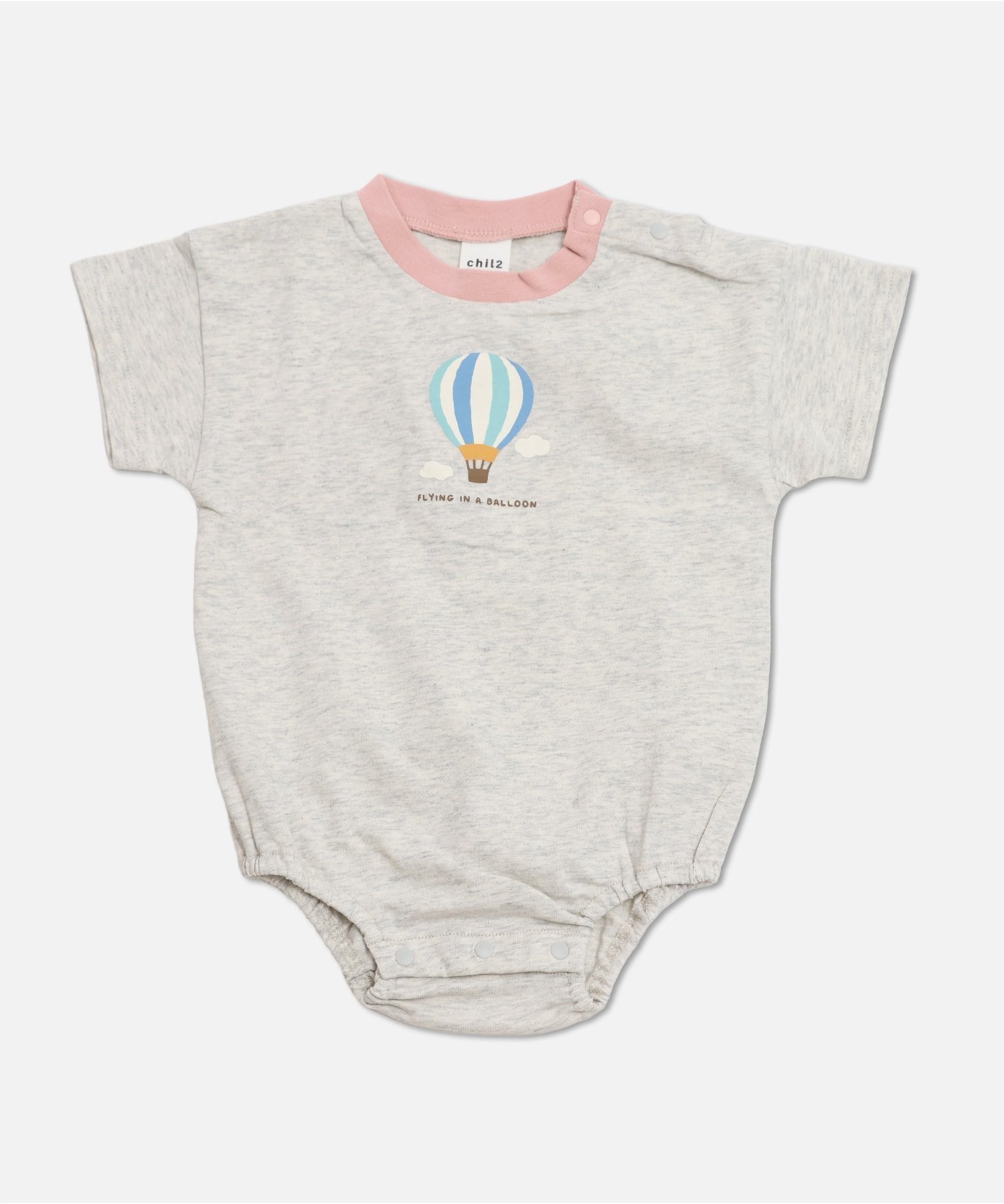 【チルツー/chil2 / KIDS】のプリント半袖ロンパース インテリア・キッズ・メンズ・レディースファッション・服の通販 founy(ファニー) 　ファッション　Fashion　キッズファッション　Fashion for Kids　プリント　Print, Printed Pattern　ロンパース　Romper, Jumpsuit　半袖　Short Sleeve, Half Sleeve　O気球/オートミール|ID: prp329100004918077 ipo3291000000036888917