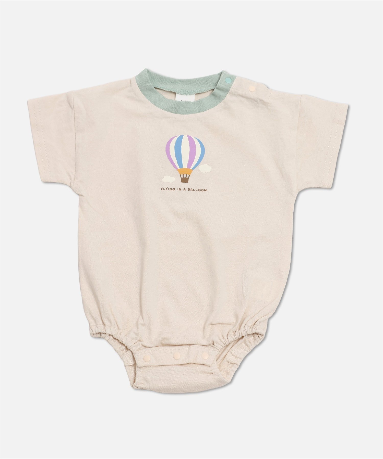 【チルツー/chil2 / KIDS】のプリント半袖ロンパース インテリア・キッズ・メンズ・レディースファッション・服の通販 founy(ファニー) 　ファッション　Fashion　キッズファッション　Fashion for Kids　プリント　Print, Printed Pattern　ロンパース　Romper, Jumpsuit　半袖　Short Sleeve, Half Sleeve　P気球/クリーム|ID: prp329100004918077 ipo3291000000036888918