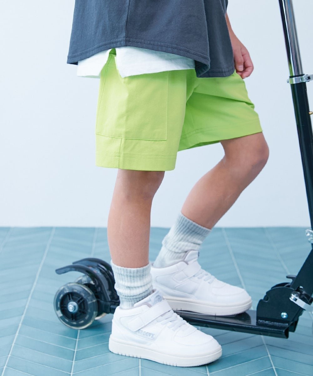 【デビロック/devirock / KIDS】の【イージーウォッシュ】乾燥機OK 防汚 サイドポケット ハーフパンツ 子供服 26SS インテリア・キッズ・メンズ・レディースファッション・服の通販 founy(ファニー) 　ファッション　Fashion　キッズファッション　Fashion for Kids　ボトムス　Bottoms　サンダル　Sandals, Summer Shoes　ストレッチ　Stretch, Stretchy Fabric　なめらか　Smooth, Silky Texture　ハーフ　Half, Half-Length　ポケット　Pocket, Pocket Detail　おすすめ　Recommended / Our Picks　夏　Summer　2026年　2026　Lイエローグリーン|ID: prp329100004918080 ipo3291000000036888945