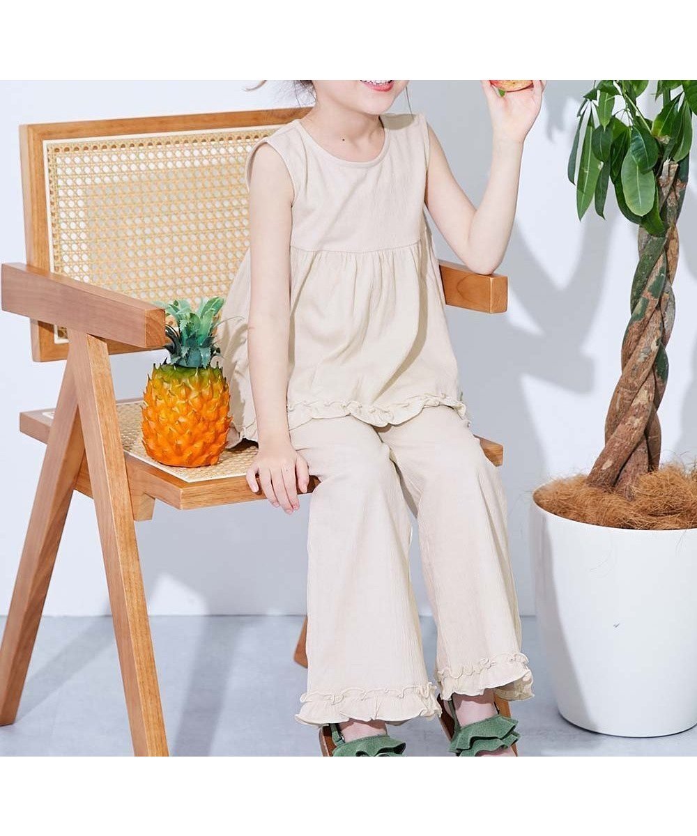 【デビロック/devirock / KIDS】の着心地やわらか フリルデザイン セットアップ 子供服 キッズ 女の子 26SS インテリア・キッズ・メンズ・レディースファッション・服の通販 founy(ファニー) 　ファッション　Fashion　キッズファッション　Fashion for Kids　シャーリング　Shirring, Ruched　セットアップ　Set-Up, Coordinated Outfit　フリル　Frill, Ruffle　旅行　Travel　2026年　2026　アイボリー|ID: prp329100004918081 ipo3291000000036888948