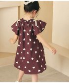 【エフオー オンラインストア/F.O.Online Store / KIDS】の【リンク】肩リボンフレアヒロインワンピース 人気、トレンドファッション・服の通販 founy(ファニー) ファッション Fashion キッズファッション Fashion for Kids ワンピース Dresses ネップ Nepp, Slub Yarn プリント Print, Printed Pattern thumbnail ブラウン|ID: prp329100004918082 ipo3291000000036888953