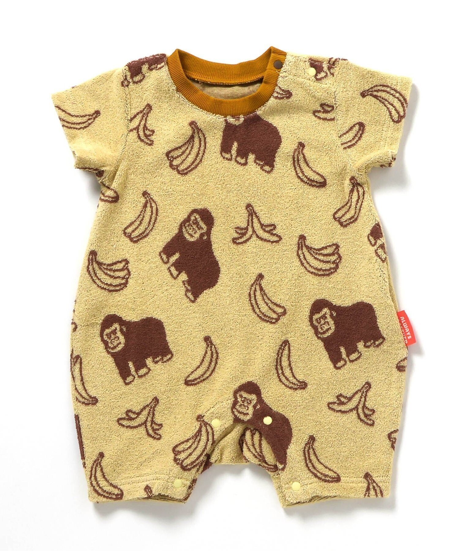 【エフオー オンラインストア/F.O.Online Store / KIDS】の【リンク】パイルジャガードロンパス インテリア・キッズ・メンズ・レディースファッション・服の通販 founy(ファニー) 　ファッション　Fashion　キッズファッション　Fashion for Kids　おすすめ　Recommended / Our Picks　ギフト プレゼント　Gift / Present　ロンパース　Romper, Jumpsuit　人気　Popular, Best Seller　イエロー|ID: prp329100004918085 ipo3291000000036888971