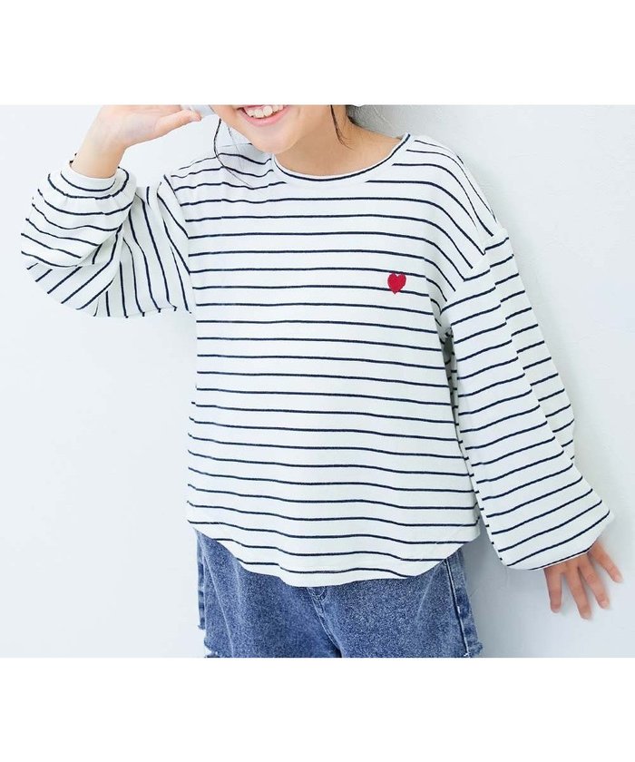 【デビロック/devirock / KIDS】のもちもちストレッチ ガールズ ハート刺繍 長袖Tシャツ 子供服 キッズ 女の子 26SS インテリア・キッズ・メンズ・レディースファッション・服の通販 founy(ファニー) https://founy.com/ ファッション Fashion キッズファッション Fashion for Kids ストレッチ Stretch, Stretchy Fabric 長袖 Long Sleeve, Full Sleeve ワンポイント One Point, Statement Accent おすすめ Recommended / Our Picks 2026年 2026 |ID: prp329100004918089 ipo3291000000036889001
