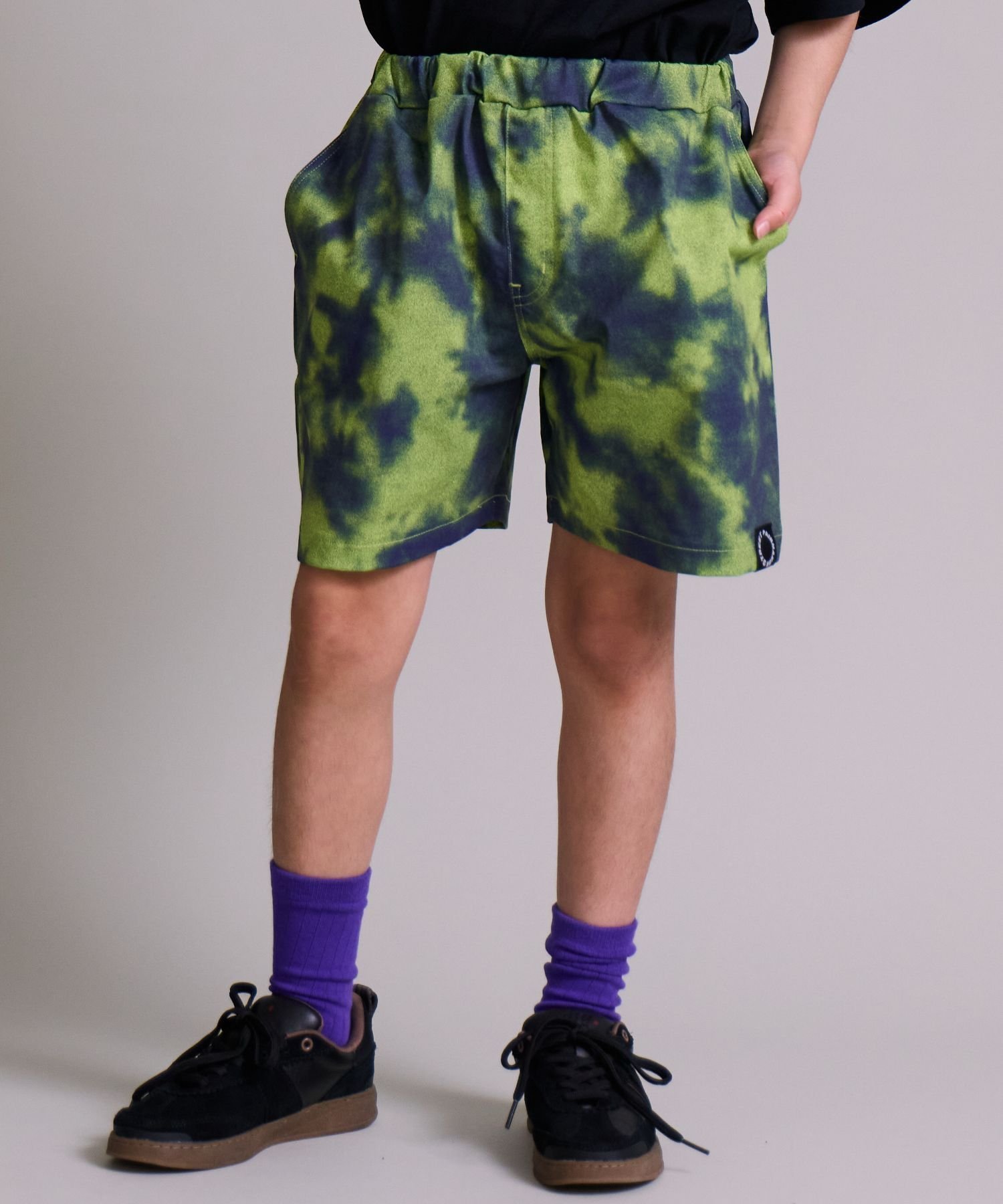 【ペアマノン/pairmanon / KIDS】の【マルチファンクション】吸水速乾 総柄ショートパンツ【PAIRMANON STREET】 インテリア・キッズ・メンズ・レディースファッション・服の通販 founy(ファニー) 　ファッション　Fashion　キッズファッション　Fashion for Kids　ボトムス　Bottoms　吸水　Absorbent, Quick-Dry　ショート　Short, Short Length　ストレッチ　Stretch, Stretchy Fabric　セットアップ　Set-Up, Coordinated Outfit　定番　Standard, Basic Item　グリーンニュアンス70|ID: prp329100004918113 ipo3291000000036889122