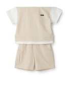 【ナルミヤ オンライン/NARUMIYA ONELINE / KIDS】の【接触冷感】ドッキングカットセットアップ 薄ベージュ|ID: prp329100004918118 ipo3291000000036889140