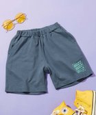 【デビロック/devirock / KIDS】のデザインいろいろ 無地ワンポイント 総柄 ミニ裏毛ハーフパンツ 子供服 キッズ 26SS 033-ロゴ2-シャドーブルー|ID: prp329100004918122 ipo3291000000036889172