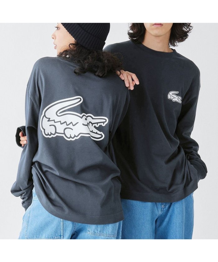 【ラコステ/LACOSTE】の【オンライン限定】LACOSTE オーバーサイズ バックプリント ロングスリーブTシャツ インテリア・キッズ・メンズ・レディースファッション・服の通販 founy(ファニー) https://founy.com/ ファッション Fashion レディースファッション Fashion for Women トップス・カットソー Cut & Sew Tops シャツ・ブラウス・オフィスカジュアル Elegant Blouses & Button-Ups ロングTシャツ・Tシャツ Longline T-Shirts & Tees バッグ Bags インナー Innerwear 春 Spring 秋 Autumn コンパクト Compact, Small Size シンプル Simple, Minimal スウェット / スエット Sweatshirt, Sweatwear スリーブ Sleeve, Long Sleeve / Short Sleeve ダウン Down, Puffer トレンド Trend, Trending Now 長袖 Long Sleeve, Full Sleeve バランス Balance, Style Balance フィット Fit, Slim Fit フェミニン Feminine, Girly フロント Front, Front Design プリント Print, Printed Pattern 半袖 Short Sleeve, Half Sleeve 羽織 Haori, Light Jacket ラバー Rubber, Rubber Sole リラックス Relax, Relaxed Fit ルーズ Loose, Oversized ロング Long, Long-Length ワンポイント One Point, Statement Accent A/W・秋冬 Autumn/Winter S/S・春夏 SS, Spring/Summer, Warm Season |ID: prp329100004918134 ipo3291000000036889203