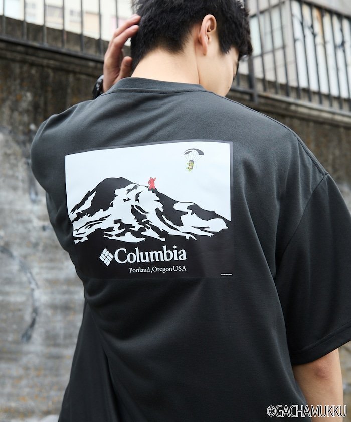 【フリークスストア/FREAK'S STORE】のガチャピン・ムック×Columbia×FREAK S STORE 別注 インペリアルパーク マウンテンモチーフ バックプリント Tシャツ【限定展開】 インテリア・キッズ・メンズ・レディースファッション・服の通販 founy(ファニー) 　ファッション　Fashion　レディースファッション　Fashion for Women　トップス・カットソー　Cut & Sew Tops　シャツ・ブラウス・オフィスカジュアル　Elegant Blouses & Button-Ups　ロングTシャツ・Tシャツ　Longline T-Shirts & Tees　バッグ　Bags　インナー　Innerwear　カーゴパンツ　Cargo Pants, Utility Pants　グラフィック　Graphic, Graphic Design　コラボ　Collaboration, Collab　吸水　Absorbent, Quick-Dry　ショーツ　Shorts, Short Pants　シンプル　Simple, Minimal　スペシャル　Special, Limited Edition　デニム　Denim, Jeans Material　トレンド　Trend, Trending Now　定番　Standard, Basic Item　人気　Popular, Best Seller　バランス　Balance, Style Balance　ビッグ　Big, Oversized　フィット　Fit, Slim Fit　フロント　Front, Front Design　プリント　Print, Printed Pattern　ボトム　Bottoms, Lower Wear　別注　Limited Edition, Custom Order　モチーフ　Motif, Design Theme　リラックス　Relax, Relaxed Fit　ワイド　Wide, Wide Fit　ワンポイント　One Point, Statement Accent　S/S・春夏　SS, Spring/Summer, Warm Season　チャコールグレー|ID: prp329100004918154 ipo3291000000036889281