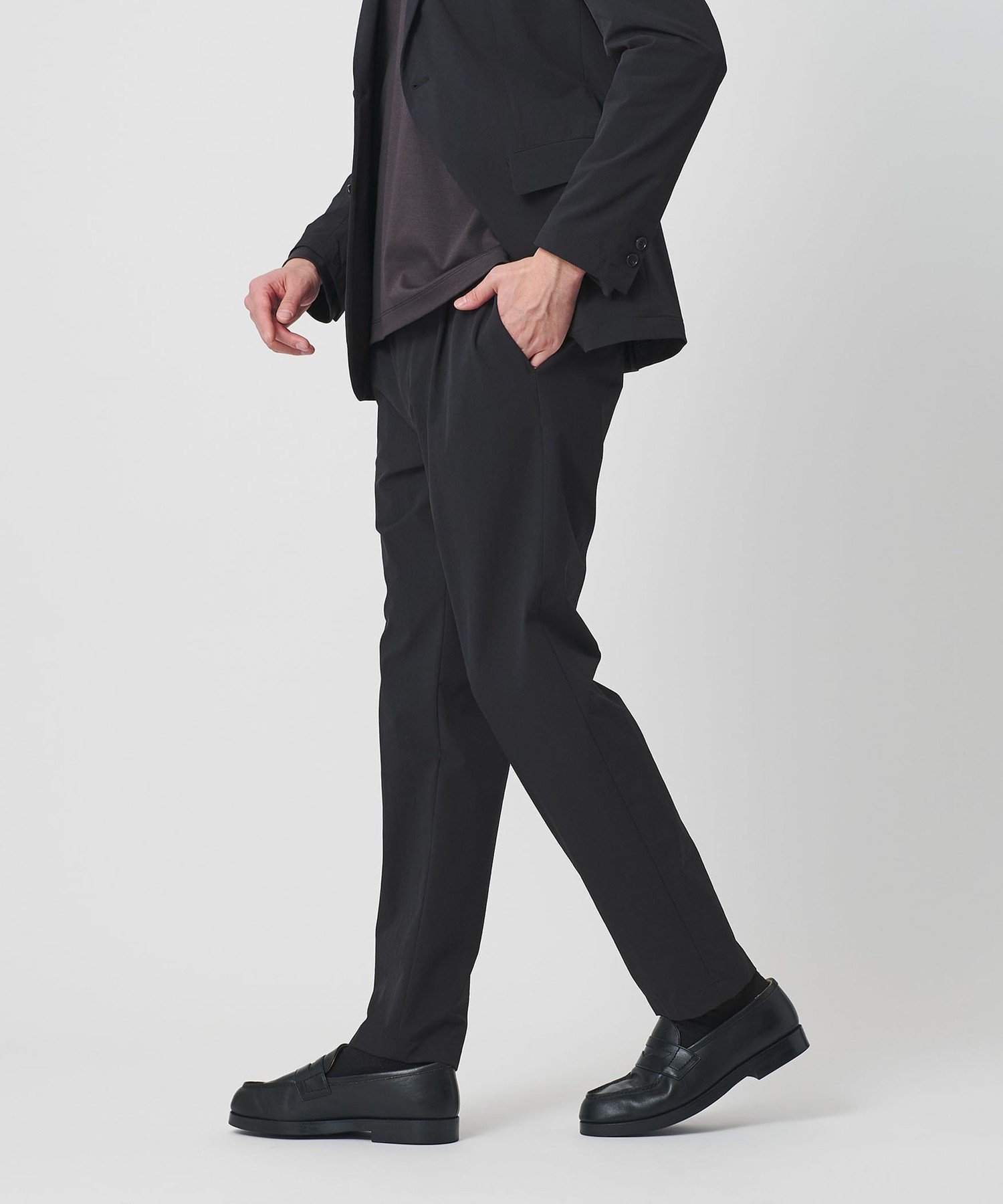 【ビューティ&ユース ユナイテッドアローズ/BEAUTY&YOUTH / UNITED ARROWS / MEN】の【WEB限定】 360°MASTER スマート イージーパンツ NO.3 セットアップ対応 撥水 ストレッチ ウォッシャブル インテリア・キッズ・メンズ・レディースファッション・服の通販 founy(ファニー) 　ファッション　Fashion　メンズファッション　Fashion for Men　ボトムス　Bottoms　ウォッシャブル　Machine Washable　ジャケット　Jacket, Outerwear　ストレッチ　Stretch, Stretchy Fabric　スマート　Smart, Elegant　スリム　Slim, Slim Fit　セットアップ　Set-Up, Coordinated Outfit　テーパード　Tapered, Tapered Pants　バルーン　Balloon, Balloon Silhouette　ポケット　Pocket, Pocket Detail　ラウンド　Round, Round Neck　リラックス　Relax, Relaxed Fit　おすすめ　Recommended / Our Picks　エレガント 上品　Elegant　BLACK|ID: prp329100004918158 ipo3291000000036889294