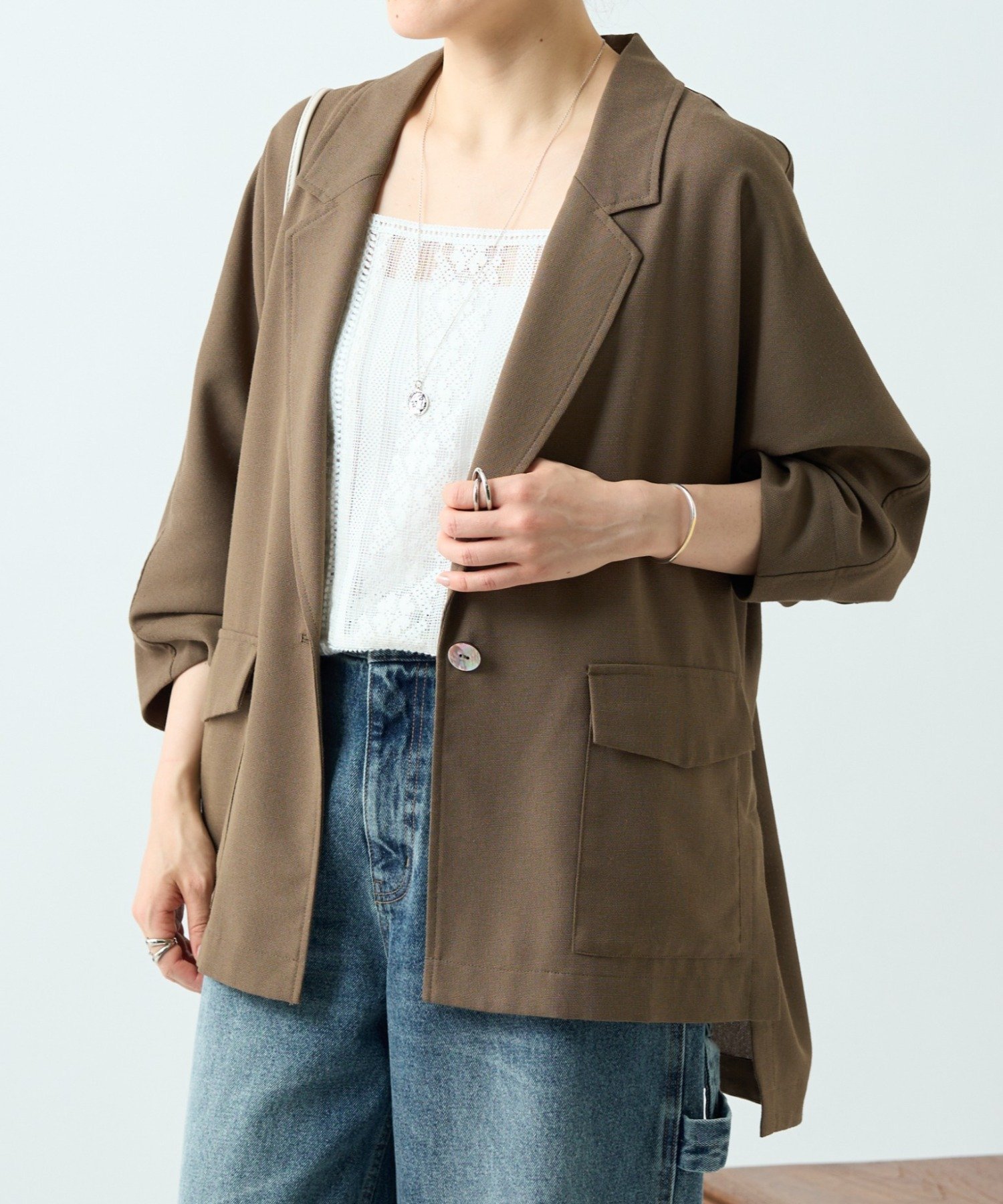 【ビアズリー/BEARDSLEY】のリラックスジャケット インテリア・キッズ・メンズ・レディースファッション・服の通販 founy(ファニー) 　ファッション　Fashion　レディースファッション　Fashion for Women　アウター　Coat / Outerwear Collection　レディースジャケット・軽アウター　Jackets　ジャケット　Jacket, Outerwear　スリット　Slit, Slit Detail　ポケット　Pocket, Pocket Detail　メッシュ　Mesh, Net Fabric　リラックス　Relax, Relaxed Fit　再入荷　Restock / Back in Stock　ブラウン|ID: prp329100004918206 ipo3291000000036889487