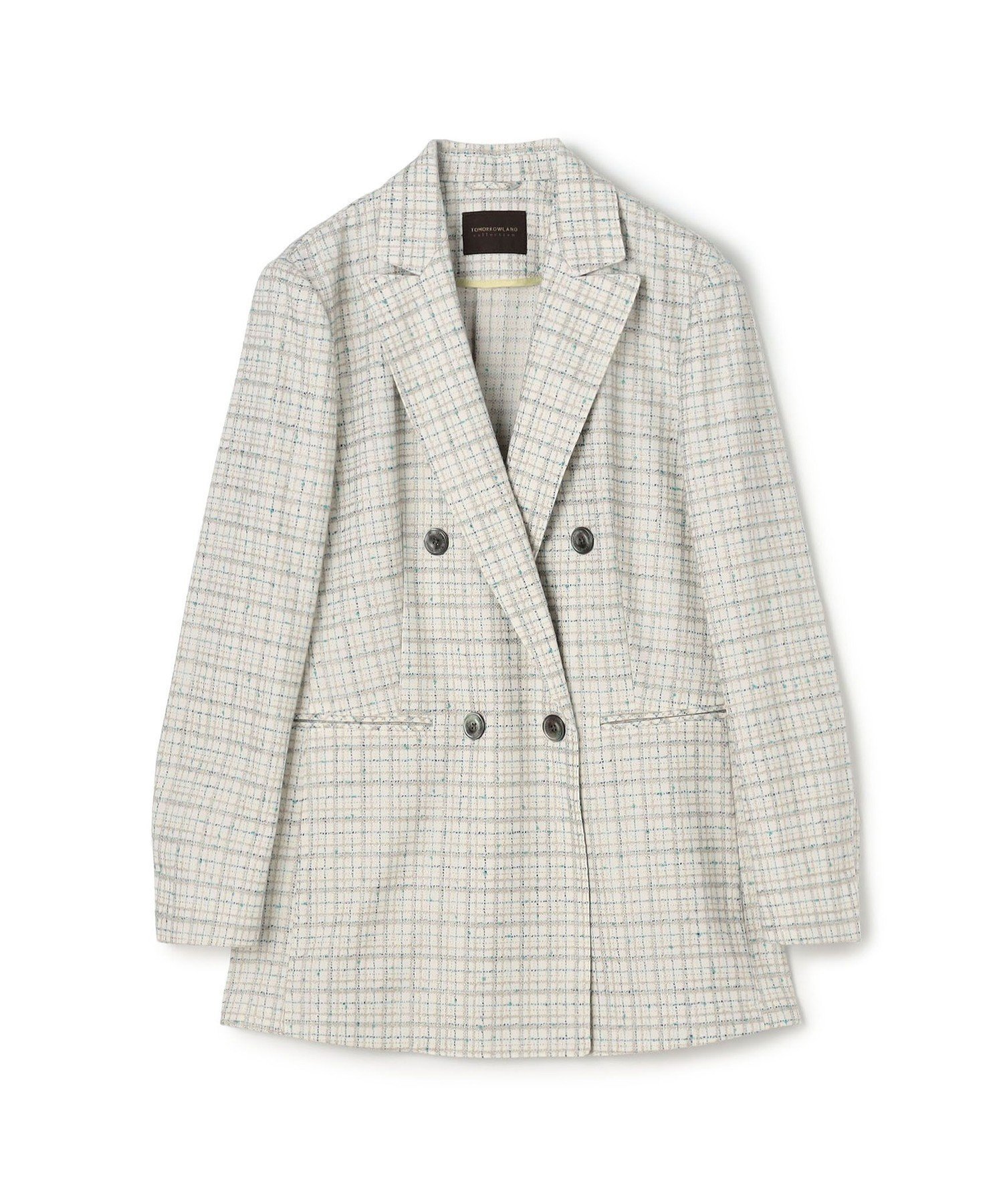 【トゥモローランド/TOMORROWLAND】のブライトファンシー ダブルブレストジャケット インテリア・キッズ・メンズ・レディースファッション・服の通販 founy(ファニー) ファッション Fashion レディースファッション Fashion for Women アウター Coat / Outerwear Collection レディースジャケット・軽アウター Jackets エレガント 上品 Elegant ジャケット Jacket, Outerwear ダブル Double, Double-Breasted ツイード Twill, Twill Weave バランス Balance, Style Balance フロント Front, Front Design マニッシュ Mannish, Boyish 軽量 Lightweight, Ultra Light ビジネス 仕事 通勤 Business / Work / Commuting 42 ライトベージュ系|ID: prp329100004918261 ipo3291000000036889699