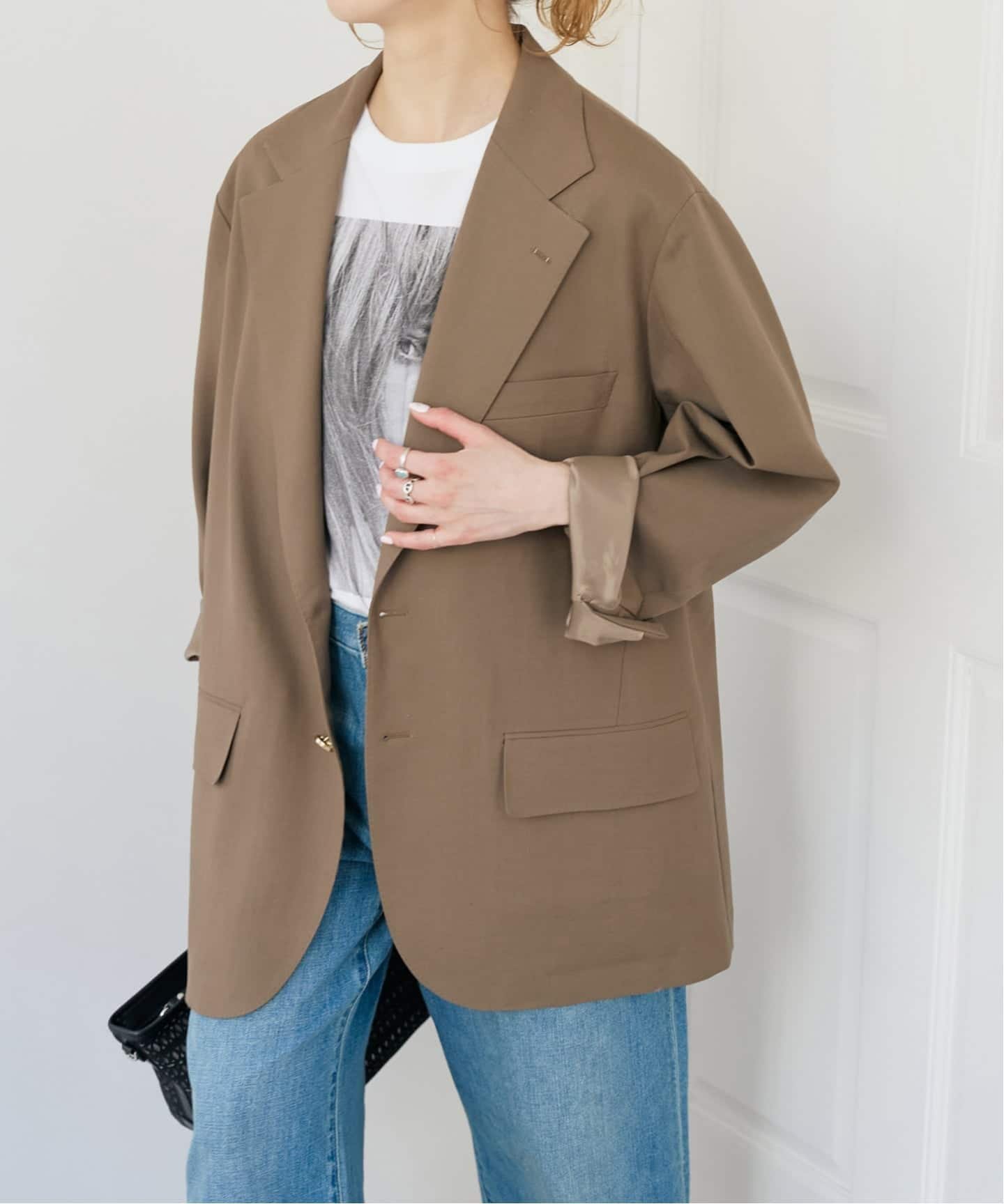 【スピック&スパン/Spick & Span】のVIAN / ヴィアン 別注ビッグ ジャケット シングル インテリア・キッズ・メンズ・レディースファッション・服の通販 founy(ファニー) ファッション Fashion レディースファッション Fashion for Women アウター Coat / Outerwear Collection レディースジャケット・軽アウター Jackets ジャケット Jacket, Outerwear ジュエリー Jewelry, Accessories セットアップ Set-Up, Coordinated Outfit ビッグ Big, Oversized エレガント 上品 Elegant 別注 Limited Edition, Custom Order 春 Spring ベージュ|ID: prp329100004918270 ipo3291000000036889728