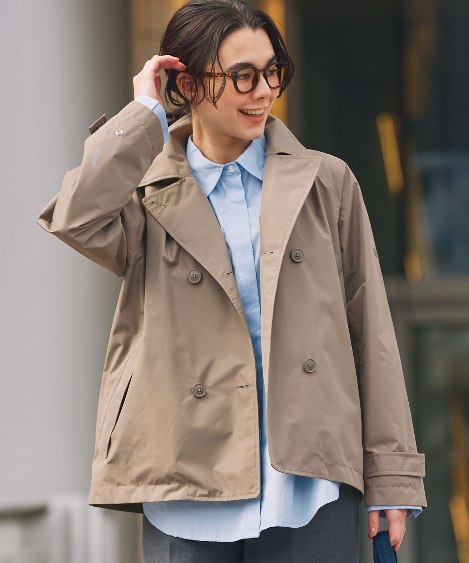 【エーグル/AIGLE】の防風 透湿 防水 GORE-TEX ゴアテックス ショートトレンチコート / フード取り外し可 インテリア・キッズ・メンズ・レディースファッション・服の通販 founy(ファニー) 　ファッション　Fashion　レディースファッション　Fashion for Women　アウター　Coat / Outerwear Collection　コート・ロングコート・ピーコート　Long Coats, Peacoats & More　トレンチコート / 春秋の定番アウター　Trench Coats　エレガント 上品　Elegant　ショート　Short, Short Length　スタイリッシュ　Stylish, Fashionable　スリーブ　Sleeve, Long Sleeve / Short Sleeve　ドローコード　Drawcord, Drawstring Cord　ハンド　Hand, Handmade　フィット　Fit, Slim Fit　ポケット　Pocket, Pocket Detail　モダン　Modern, Contemporary　ブラウン|ID: prp329100004918274 ipo3291000000036889740