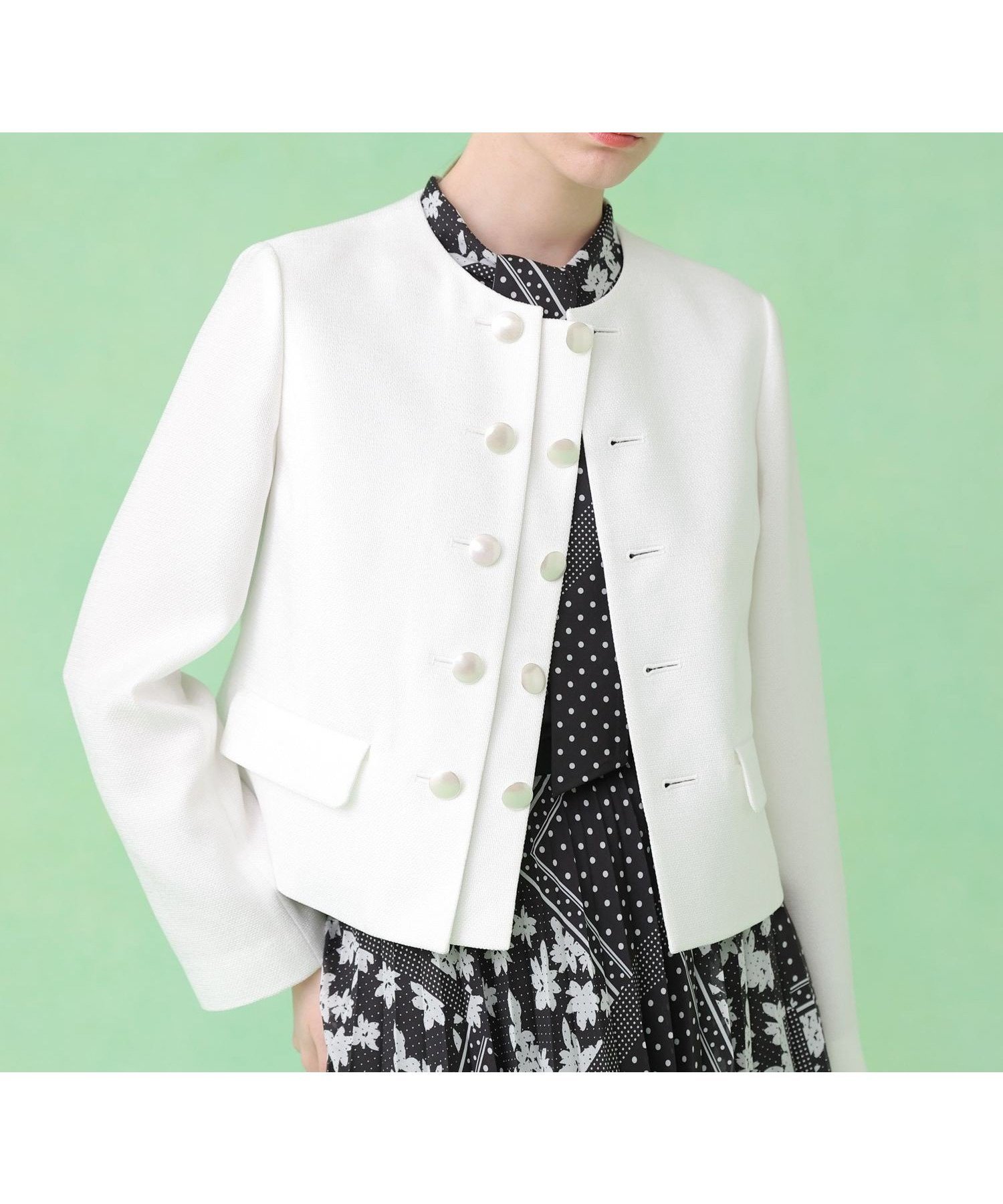 【アナイ/ANAYI】のバスケットノーカラーダブルジャケット セットアップ対応商品 人気、トレンドファッション・服の通販 founy(ファニー) 　ファッション　Fashion　レディースファッション　Fashion for Women　アウター　Coat / Outerwear Collection　レディースジャケット・軽アウター　Jackets　エレガント 上品　Elegant　コンパクト　Compact, Small Size　今季　This Season, Current Season　ジャケット　Jacket, Outerwear　スマート　Smart, Elegant　セットアップ　Set-Up, Coordinated Outfit　ダブル　Double, Double-Breasted　バスケット　Basket, Basket Bag　バランス　Balance, Style Balance　リネン　Linen, Linen Fabric　S/S・春夏　SS, Spring/Summer, Warm Season　再入荷　Restock / Back in Stock　おすすめ　Recommended / Our Picks　夏　Summer　 other-1|ID: prp329100004918276 ipo3291000000036889746