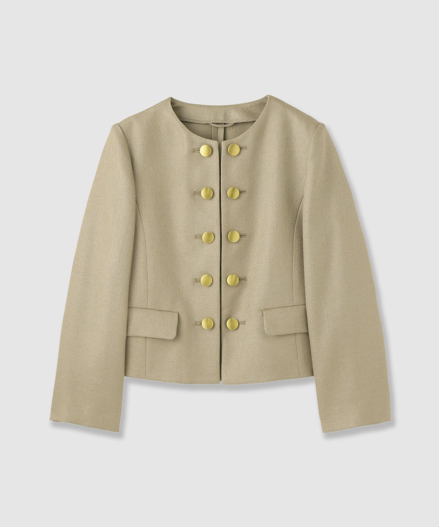 【アナイ/ANAYI】のバスケットノーカラーダブルジャケット セットアップ対応商品 インテリア・キッズ・メンズ・レディースファッション・服の通販 founy(ファニー) 　ファッション　Fashion　レディースファッション　Fashion for Women　アウター　Coat / Outerwear Collection　レディースジャケット・軽アウター　Jackets　エレガント 上品　Elegant　コンパクト　Compact, Small Size　今季　This Season, Current Season　ジャケット　Jacket, Outerwear　スマート　Smart, Elegant　セットアップ　Set-Up, Coordinated Outfit　ダブル　Double, Double-Breasted　バスケット　Basket, Basket Bag　バランス　Balance, Style Balance　リネン　Linen, Linen Fabric　S/S・春夏　SS, Spring/Summer, Warm Season　再入荷　Restock / Back in Stock　おすすめ　Recommended / Our Picks　夏　Summer　mocha|ID: prp329100004918276 ipo3291000000036889750