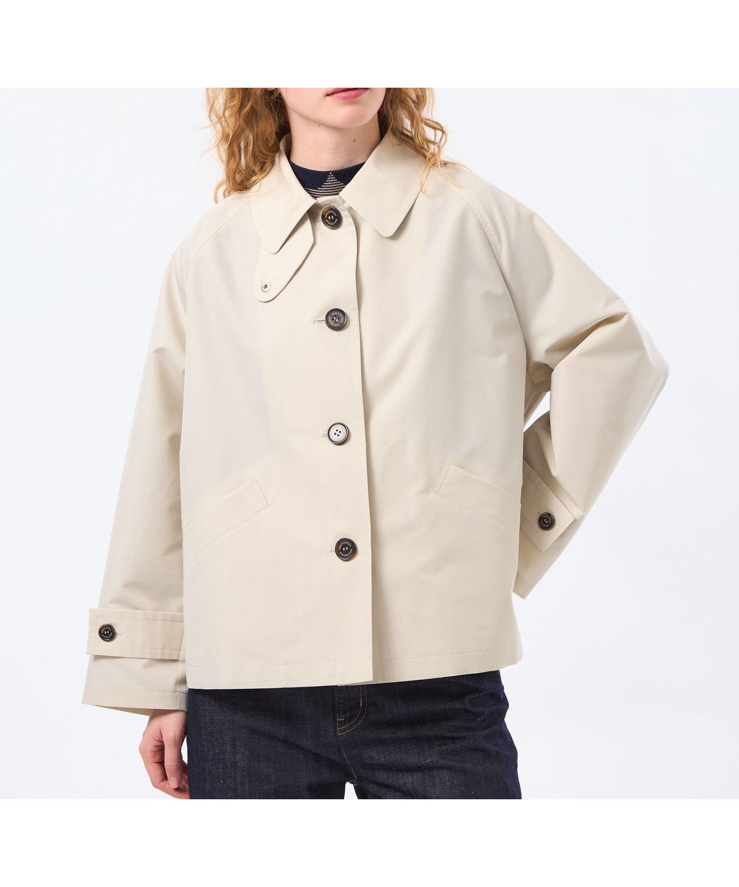 【マッキントッシュ フィロソフィー/MACKINTOSH PHILOSOPHY】の【WELBURY SHORT(ウェルベリーショート)】レインウェザークロス製 インテリア・キッズ・メンズ・レディースファッション・服の通販 founy(ファニー) 　ファッション　Fashion　レディースファッション　Fashion for Women　春　Spring　秋　Autumn　コンパクト　Compact, Small Size　軽量　Lightweight, Ultra Light　ショート　Short, Short Length　定番　Standard, Basic Item　人気　Popular, Best Seller　バランス　Balance, Style Balance　フォルム　Silhouette, Form　フラップ　Flap, Flap Pocket　フロント　Front, Front Design　おすすめ　Recommended / Our Picks　エレガント 上品　Elegant　グレー|ID: prp329100004918287 ipo3291000000036889789