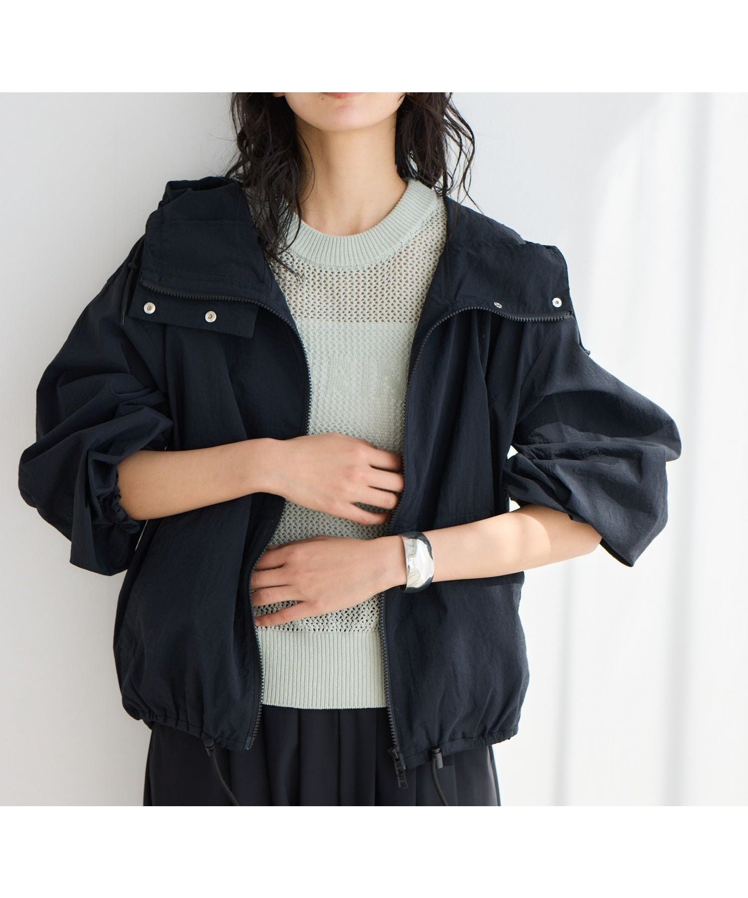 【バンヤードストーム/BARNYARDSTORM】の【『BABALOG』ご紹介アイテム】UVカットエアリーブルゾン セットアップ対応 【UVカット / WEB限定サイズL】 インテリア・キッズ・メンズ・レディースファッション・服の通販 founy(ファニー) ファッション Fashion レディースファッション Fashion for Women アウター Coat / Outerwear Collection ブルゾンジャケット・スポーティアウター Blouson Jackets インナー Innerwear エアリー Airy Texture スマート Smart, Elegant セットアップ Set-Up, Coordinated Outfit ダブル Double, Double-Breasted トレンド Trend, Trending Now ドット Polka Dot, Dot Pattern 人気 Popular, Best Seller バランス Balance, Style Balance フレア Flare, Flared ブルゾン Blouson, Bomber Jacket ボトム Bottoms, Lower Wear リネン Linen, Linen Fabric ワイド Wide, Wide Fit おすすめ Recommended / Our Picks 夏 Summer ブラック|ID: prp329100004918301 ipo3291000000036889855
