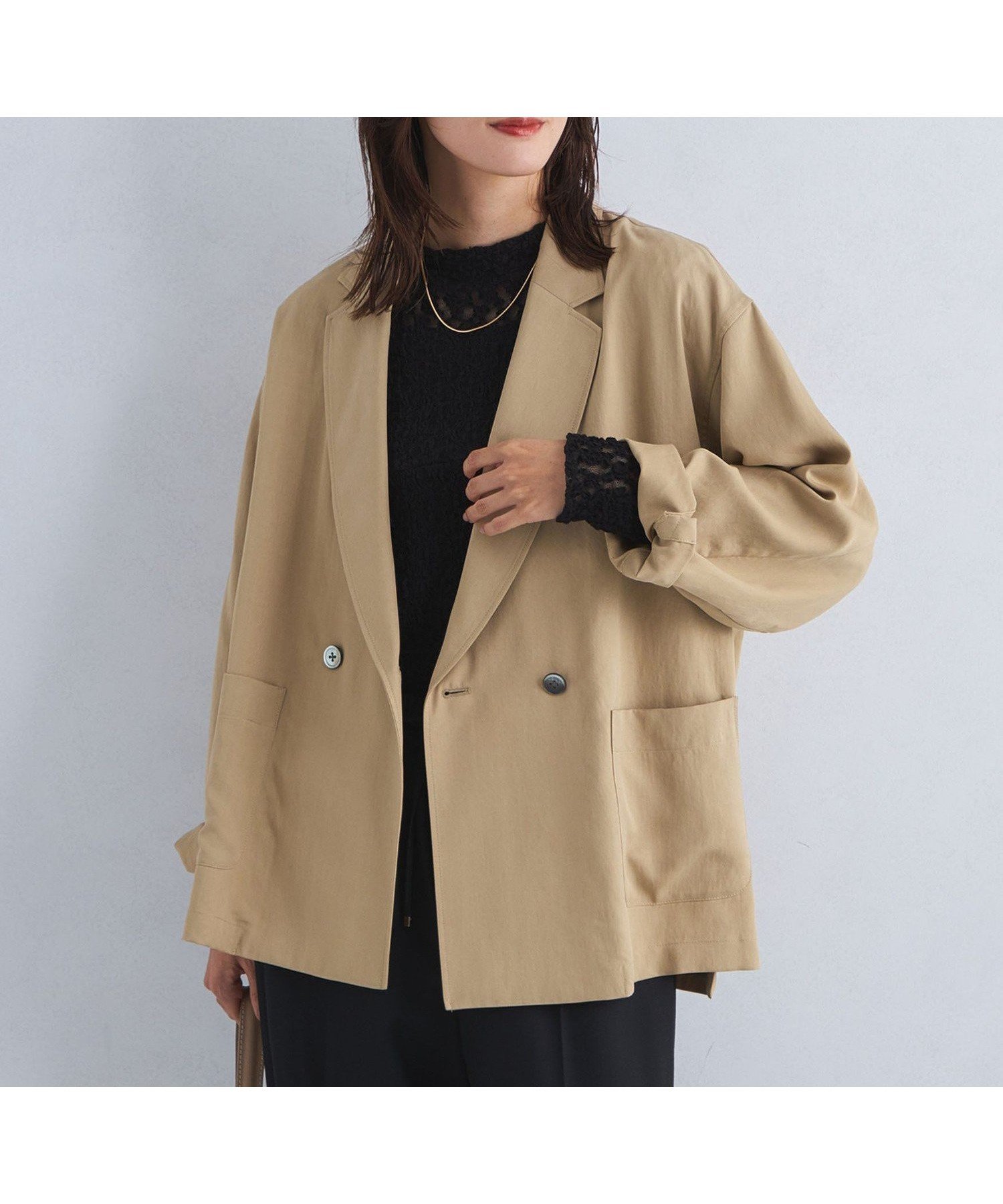 【ユナイテッドアローズ/UNITED ARROWS】のsize SHORTあり ツイル ライト ジャケット インテリア・キッズ・メンズ・レディースファッション・服の通販 founy(ファニー) 　ファッション　Fashion　レディースファッション　Fashion for Women　アウター　Coat / Outerwear Collection　レディースジャケット・軽アウター　Jackets　春　Spring　秋　Autumn　クール　Cool, Chic　今季　This Season, Current Season　ジャケット　Jacket, Outerwear　スリット　Slit, Slit Detail　ツイル　Twist, Twisted Detail　デニム　Denim, Jeans Material　フロント　Front, Front Design　ポケット　Pocket, Pocket Detail　ワイド　Wide, Wide Fit　S/S・春夏　SS, Spring/Summer, Warm Season　アウトレット　Outlet / Clearance　おすすめ　Recommended / Our Picks　夏　Summer　ビジネス 仕事 通勤　Business / Work / Commuting　BEIGE|ID: prp329100004918310 ipo3291000000036889891