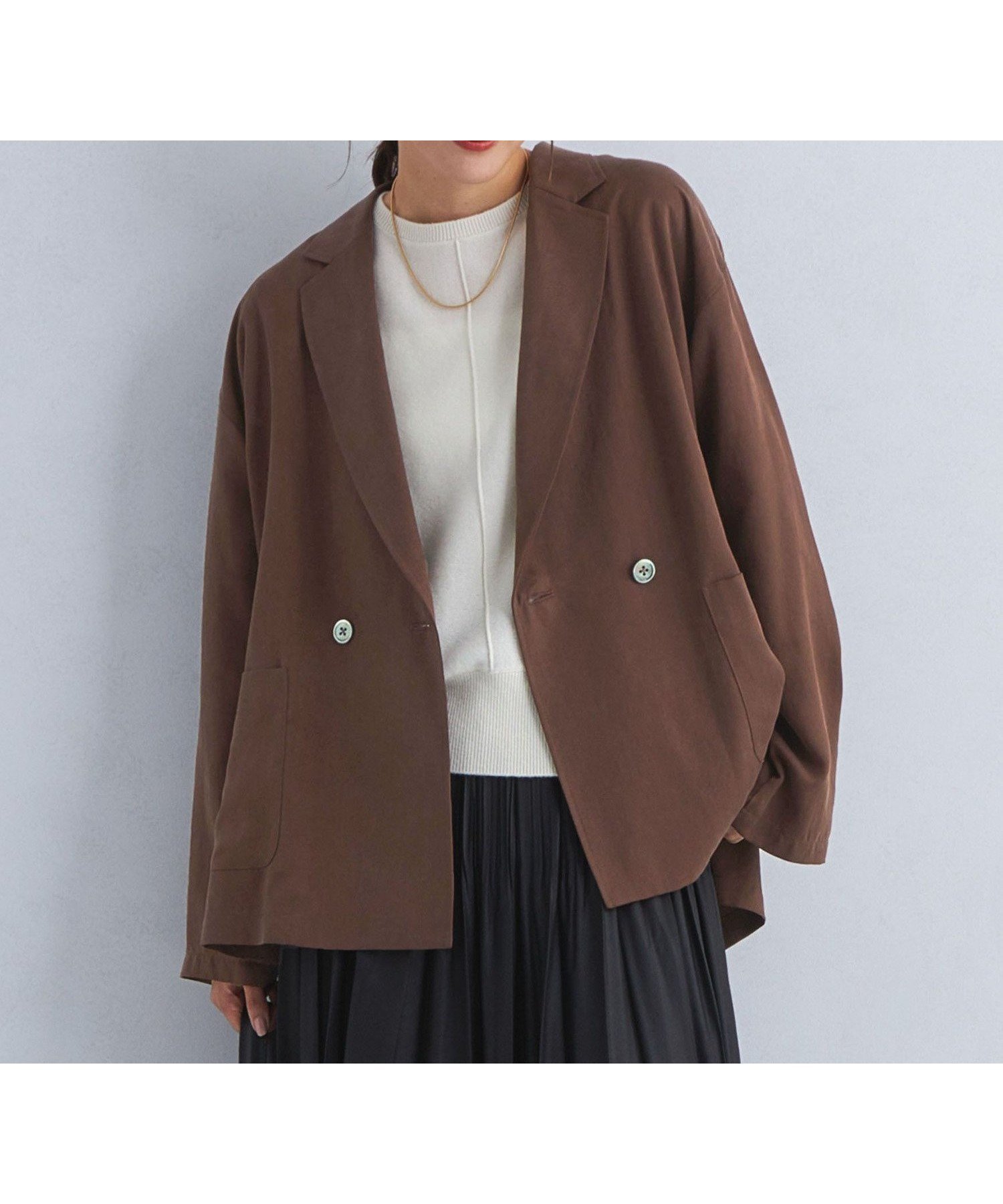 【ユナイテッドアローズ/UNITED ARROWS】のsize SHORTあり ツイル ライト ジャケット インテリア・キッズ・メンズ・レディースファッション・服の通販 founy(ファニー) 　ファッション　Fashion　レディースファッション　Fashion for Women　アウター　Coat / Outerwear Collection　レディースジャケット・軽アウター　Jackets　春　Spring　秋　Autumn　クール　Cool, Chic　今季　This Season, Current Season　ジャケット　Jacket, Outerwear　スリット　Slit, Slit Detail　ツイル　Twist, Twisted Detail　デニム　Denim, Jeans Material　フロント　Front, Front Design　ポケット　Pocket, Pocket Detail　ワイド　Wide, Wide Fit　S/S・春夏　SS, Spring/Summer, Warm Season　アウトレット　Outlet / Clearance　おすすめ　Recommended / Our Picks　夏　Summer　ビジネス 仕事 通勤　Business / Work / Commuting　DK.BROWN|ID: prp329100004918310 ipo3291000000036889892