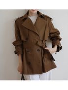【アニュアンス/anuans】のハーフオーバートレンチコート 人気、トレンドファッション・服の通販 founy(ファニー) ファッション Fashion レディースファッション Fashion for Women アウター Coat / Outerwear Collection コート・ロングコート・ピーコート Long Coats, Peacoats & More トレンチコート / 春秋の定番アウター Trench Coats 今季 This Season, Current Season ツイル Twist, Twisted Detail トレンチ Trench, Trench Coat フォルム Silhouette, Form フレア Flare, Flared おすすめ Recommended / Our Picks エレガント 上品 Elegant thumbnail BROWN|ID: prp329100004918319 ipo3291000000036889935