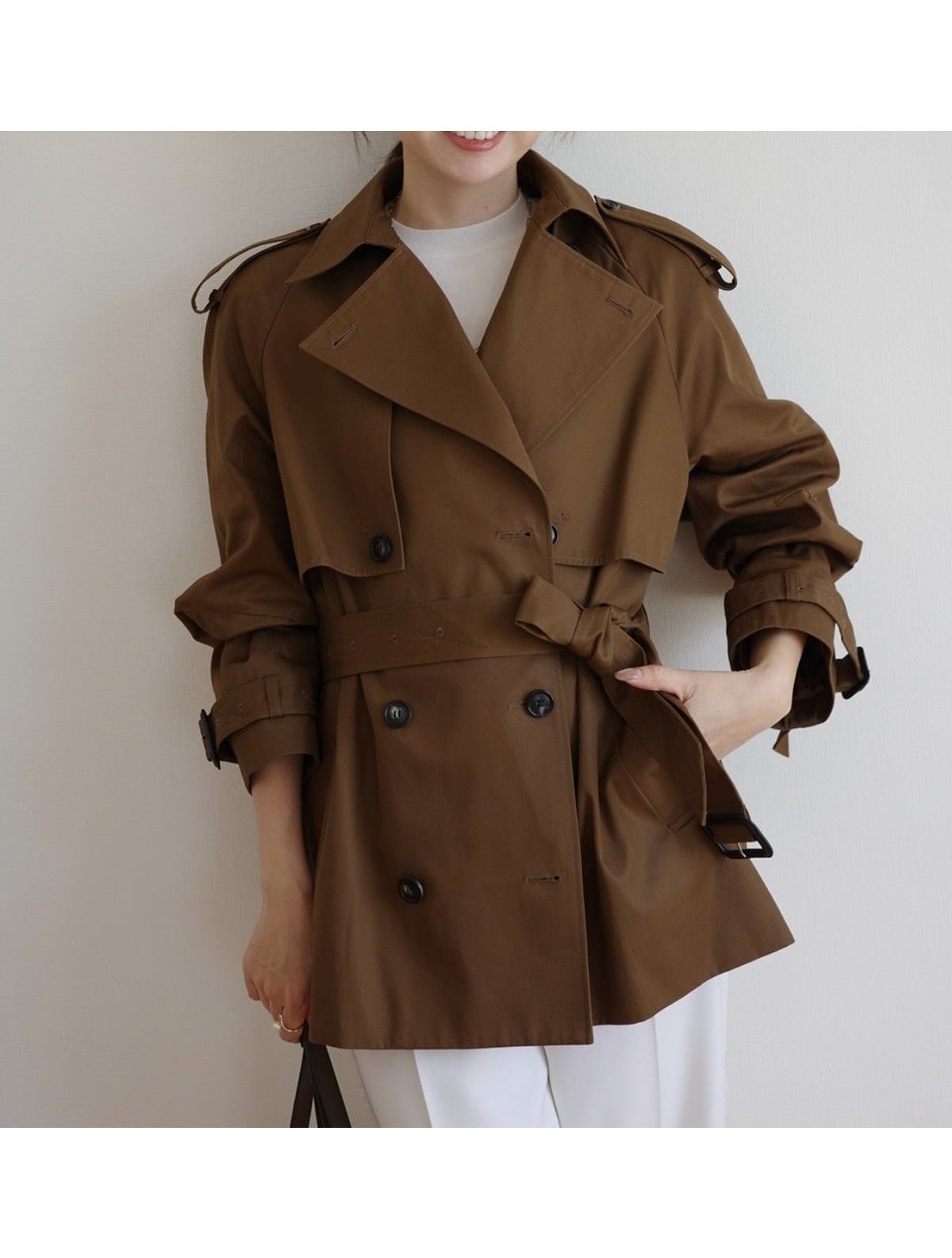 【アニュアンス/anuans】のハーフオーバートレンチコート インテリア・キッズ・メンズ・レディースファッション・服の通販 founy(ファニー) ファッション Fashion レディースファッション Fashion for Women アウター Coat / Outerwear Collection コート・ロングコート・ピーコート Long Coats, Peacoats & More トレンチコート / 春秋の定番アウター Trench Coats 今季 This Season, Current Season ツイル Twist, Twisted Detail トレンチ Trench, Trench Coat フォルム Silhouette, Form フレア Flare, Flared おすすめ Recommended / Our Picks エレガント 上品 Elegant BROWN|ID: prp329100004918319 ipo3291000000036889935