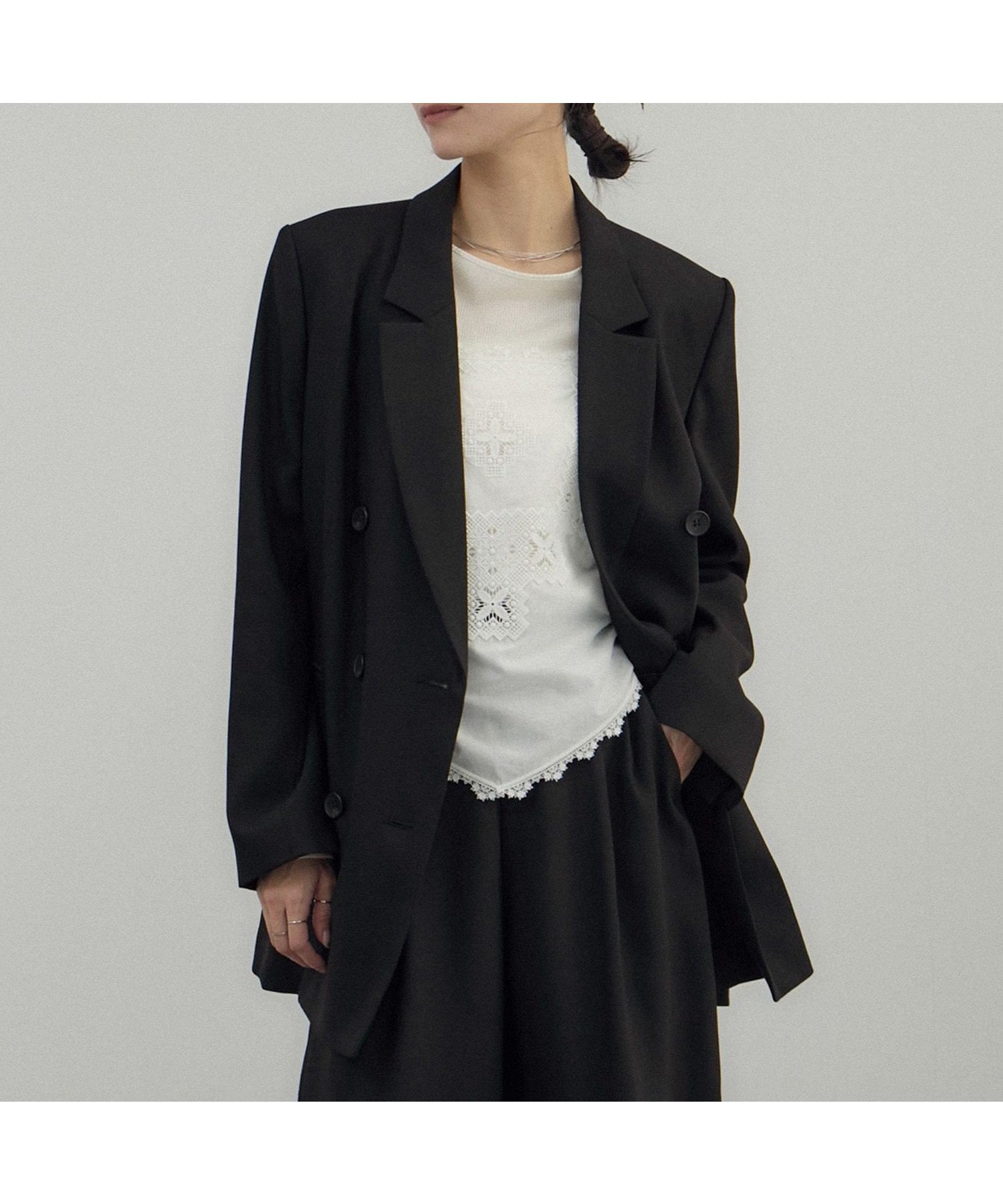 【サロン アダム エ ロペ/SALON adam et rope'】のトレビラツイルテーラードジャケット インテリア・キッズ・メンズ・レディースファッション・服の通販 founy(ファニー) 　ファッション　Fashion　レディースファッション　Fashion for Women　アウター　Coat / Outerwear Collection　レディースジャケット・軽アウター　Jackets　テーラードジャケット / 通勤・きれいめスタイル　Tailored Jackets & Blazers　オケージョン　Occasion Wear　ジャケット　Jacket, Outerwear　ストレッチ　Stretch, Stretchy Fabric　セットアップ　Set-Up, Coordinated Outfit　ダブル　Double, Double-Breasted　ツイル　Twist, Twisted Detail　バランス　Balance, Style Balance　フォーマル　Formal, Dressy　ポケット　Pocket, Pocket Detail　ロング　Long, Long-Length　エレガント 上品　Elegant　セレモニー　Ceremony　入学式　Entrance Ceremony　卒業式　Graduation Ceremony　ビジネス 仕事 通勤　Business / Work / Commuting　ブラック(01)|ID: prp329100004918336 ipo3291000000036890008