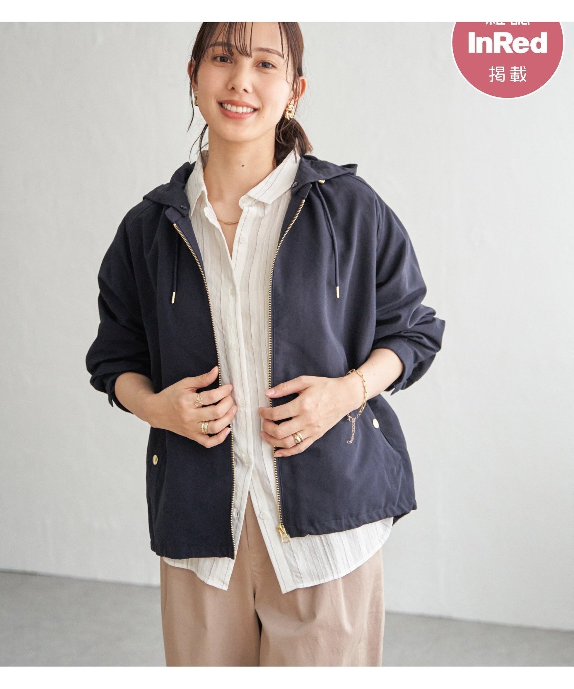 【イッカ/ikka】の【雑誌InRed4月号掲載】撥水花粉リリース2WAYマウンテンパーカー【親子コーデ】 インテリア・キッズ・メンズ・レディースファッション・服の通販 founy(ファニー) 　雑誌掲載アイテム　Magazine Picks & Fashion Features　ファッション雑誌　Fashion Magazines　インレッド　InRed　ファッション　Fashion　レディースファッション　Fashion for Women　トップス・カットソー　Cut & Sew Tops　レディースパーカー・カジュアルフーディー　Casual Hoodies & Sweatshirts　春　Spring　グログラン　Grosgrain, Grosgrain Ribbon　4月号　April Issue　サテン　Satin, Glossy Fabric　スニーカー　Sneakers, Trainers　雑誌　Magazine, Fashion Magazine　デニム　Denim, Jeans Material　パーカー　Hoodie, Parka　フェミニン　Feminine, Girly　フレア　Flare, Flared　ブルゾン　Blouson, Bomber Jacket　おすすめ　Recommended / Our Picks　エレガント 上品　Elegant　ネイビーブルー|ID: prp329100004918354 ipo3291000000036890088