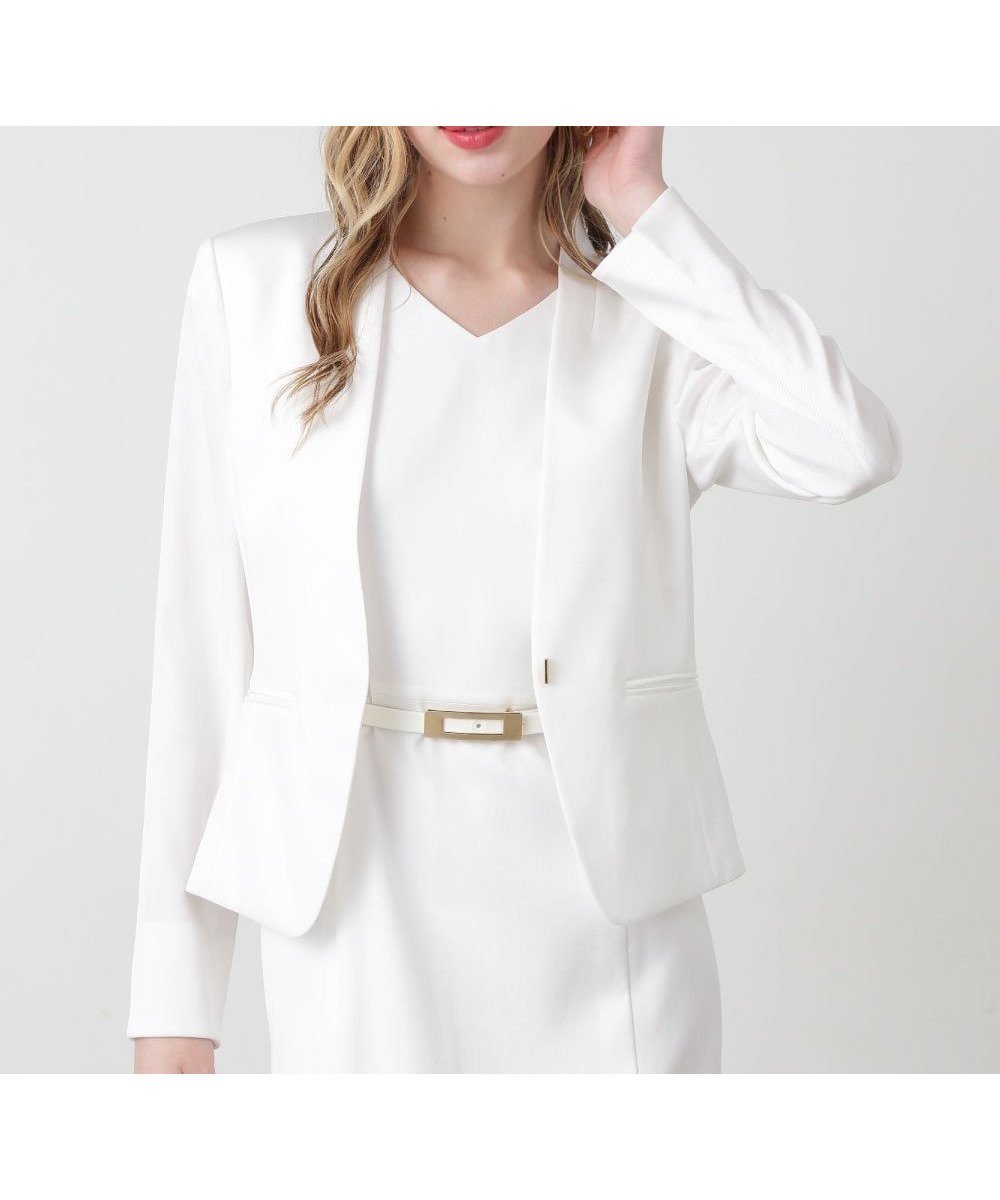 【ピンキーアンドダイアン/Pinky&Dianne】のWEB/店舗限定カラー ハイツイストジャケット インテリア・キッズ・メンズ・レディースファッション・服の通販 founy(ファニー) 　ファッション　Fashion　レディースファッション　Fashion for Women　アウター　Coat / Outerwear Collection　レディースジャケット・軽アウター　Jackets　コンパクト　Compact, Small Size　ジャケット　Jacket, Outerwear　ストレッチ　Stretch, Stretchy Fabric　ダブル　Double, Double-Breasted　バランス　Balance, Style Balance　エレガント 上品　Elegant　定番　Standard, Basic Item　ホワイト|ID: prp329100004918359 ipo3291000000036890115